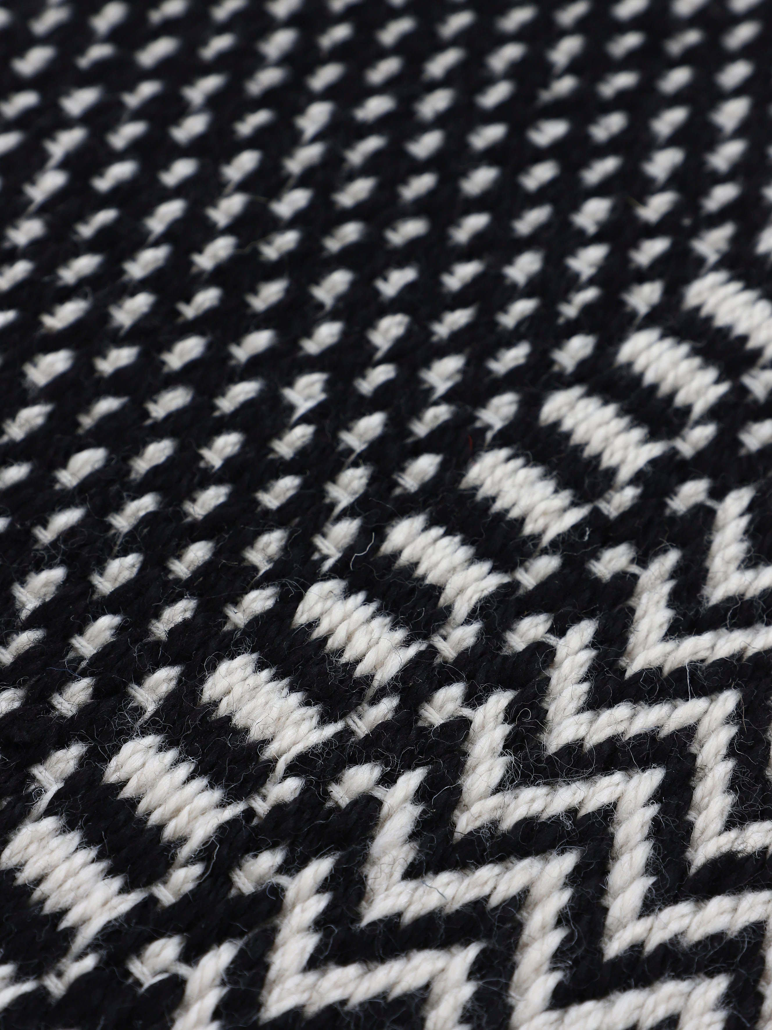 Teppich Frida 205, carpetfine, rechteckig, mm, (PET), Flachgewebe, recyceltem 7 Wendeteppich, schwarz Optik Sisal 100% Höhe: Material