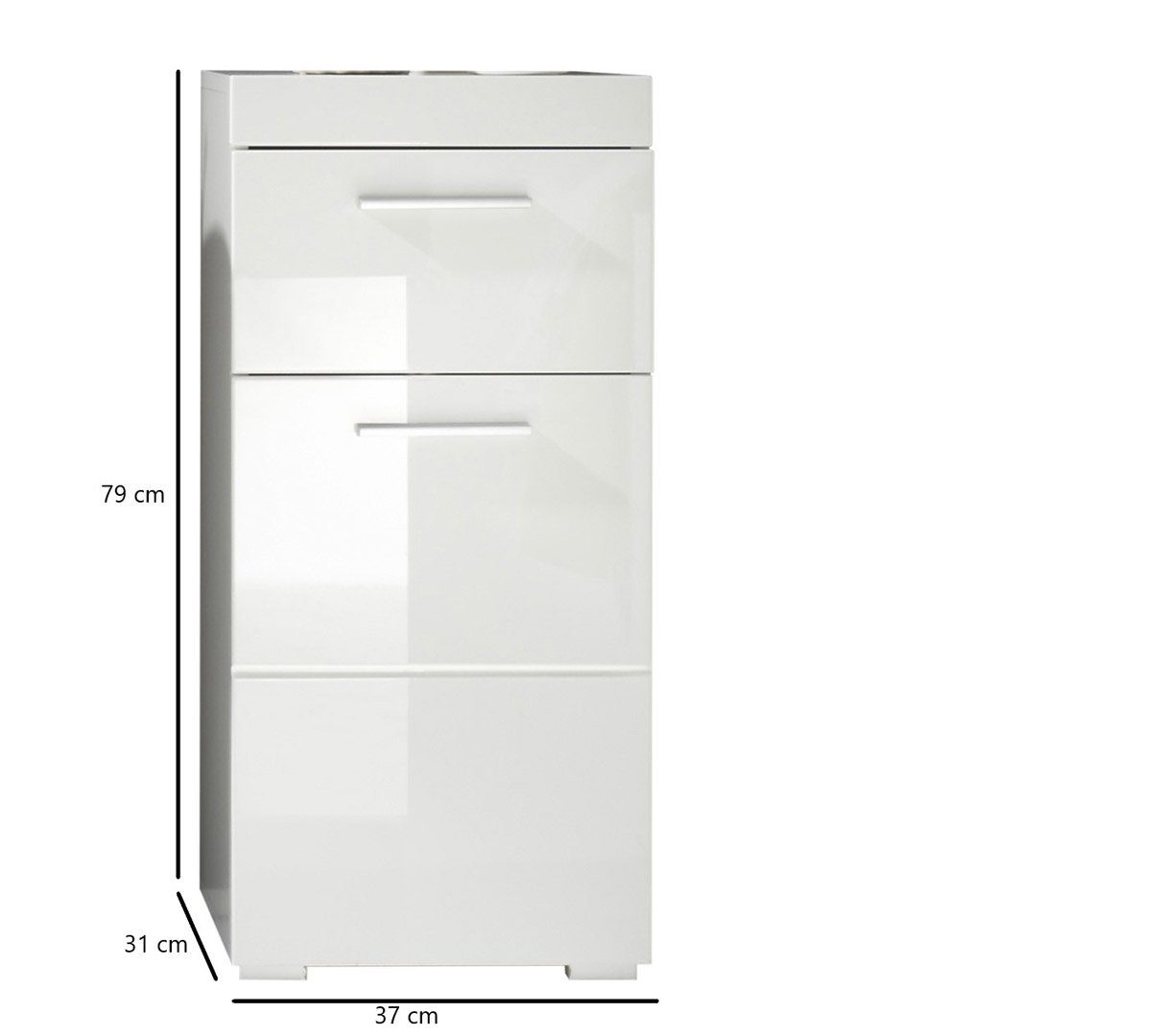 ebuy24 Badezimmerspiegelschrank AmandaMando Bad Standtype Stauraum 1 Tür, 1 Schubl