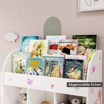 HOMECHO Bücherregal, Kinderregal Spielzeugablage Organizer mit 5 Fächern