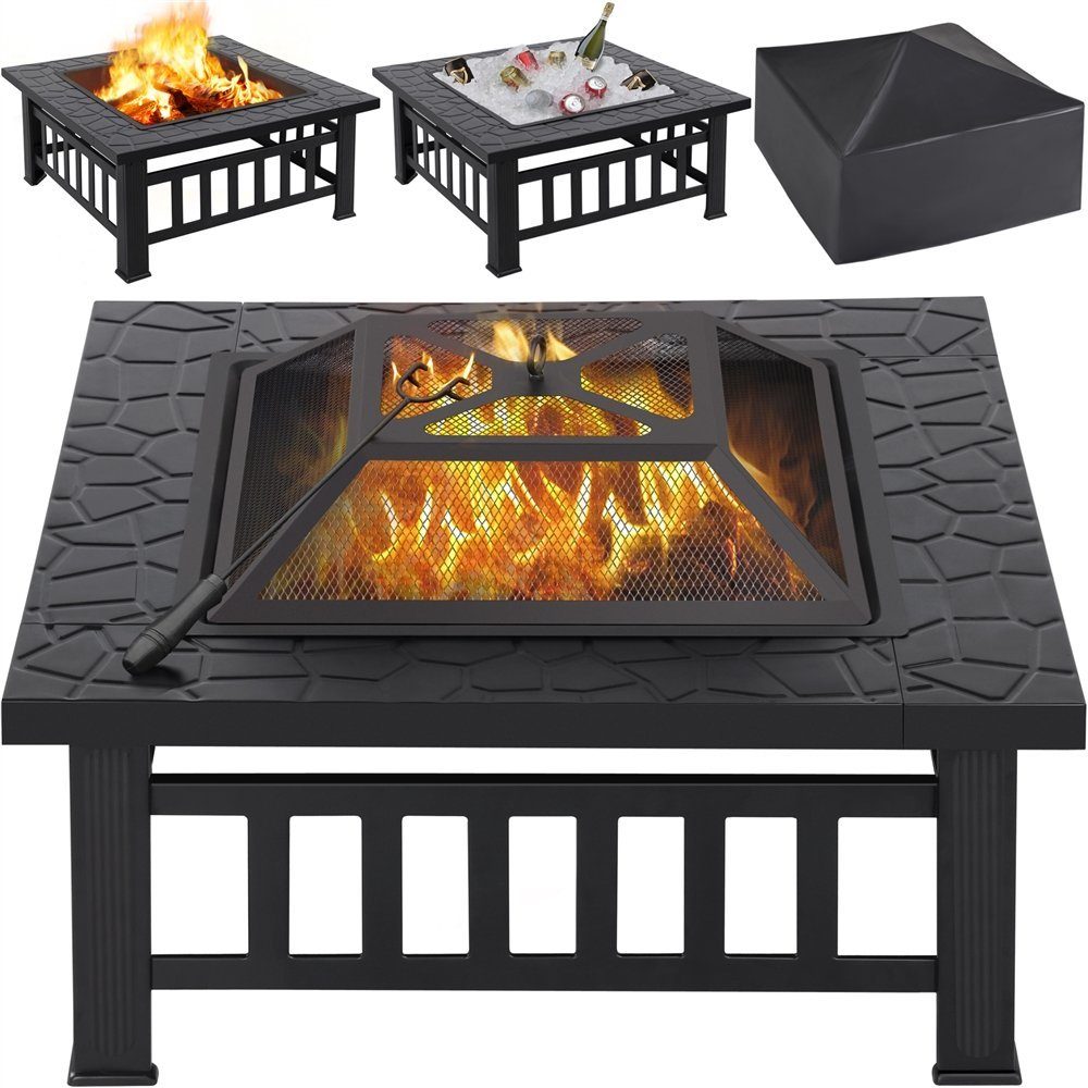 Yaheetech Feuerschale, Fire Pit für Terrasse Tischkamin günstig online kaufen