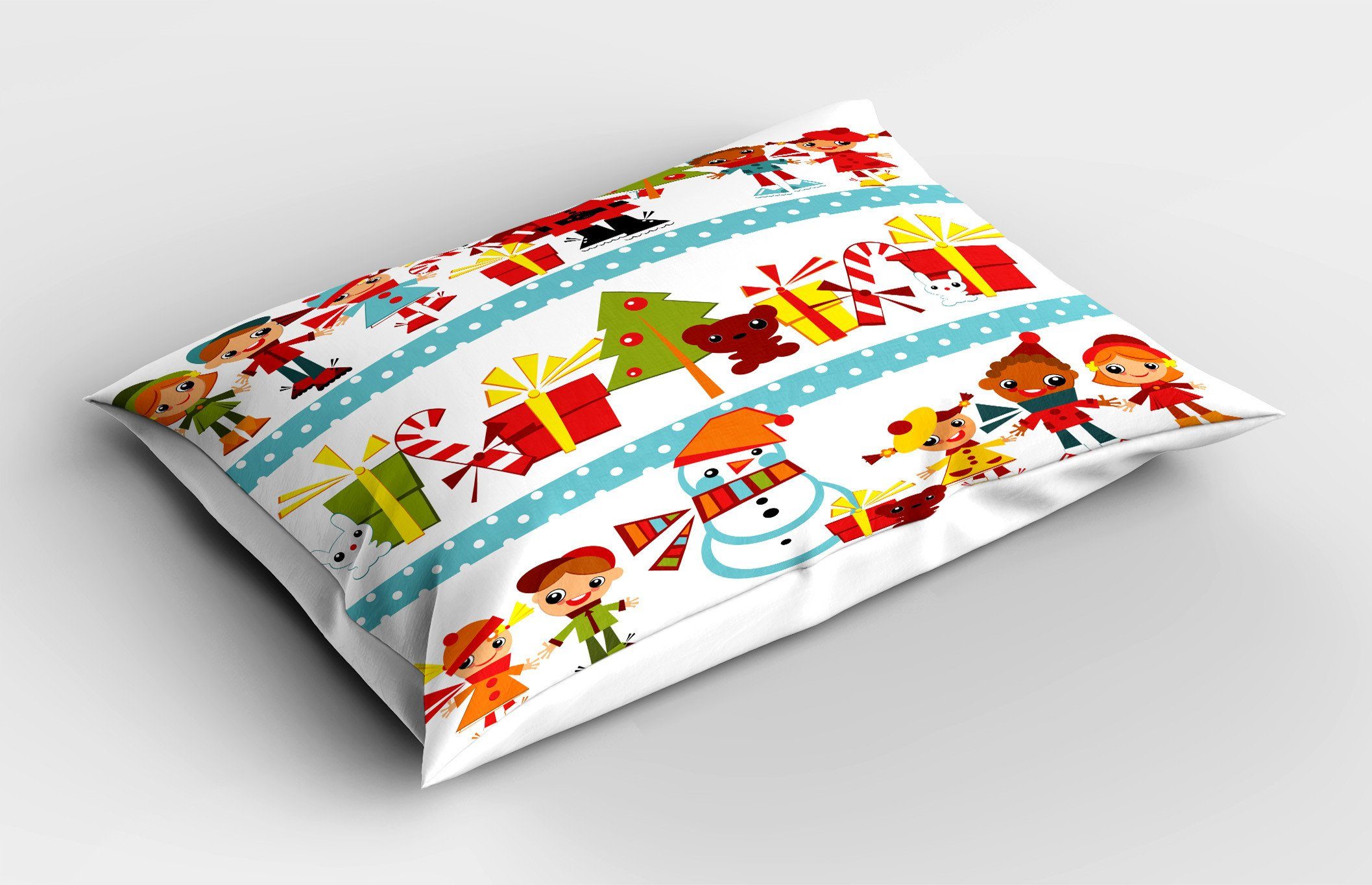 Kissenbezüge Dekorativer Standard King Size (1 Abakuhaus Weihnachts Weihnachten Kinder Kissenbezug, Joy Stück), Gedruckter