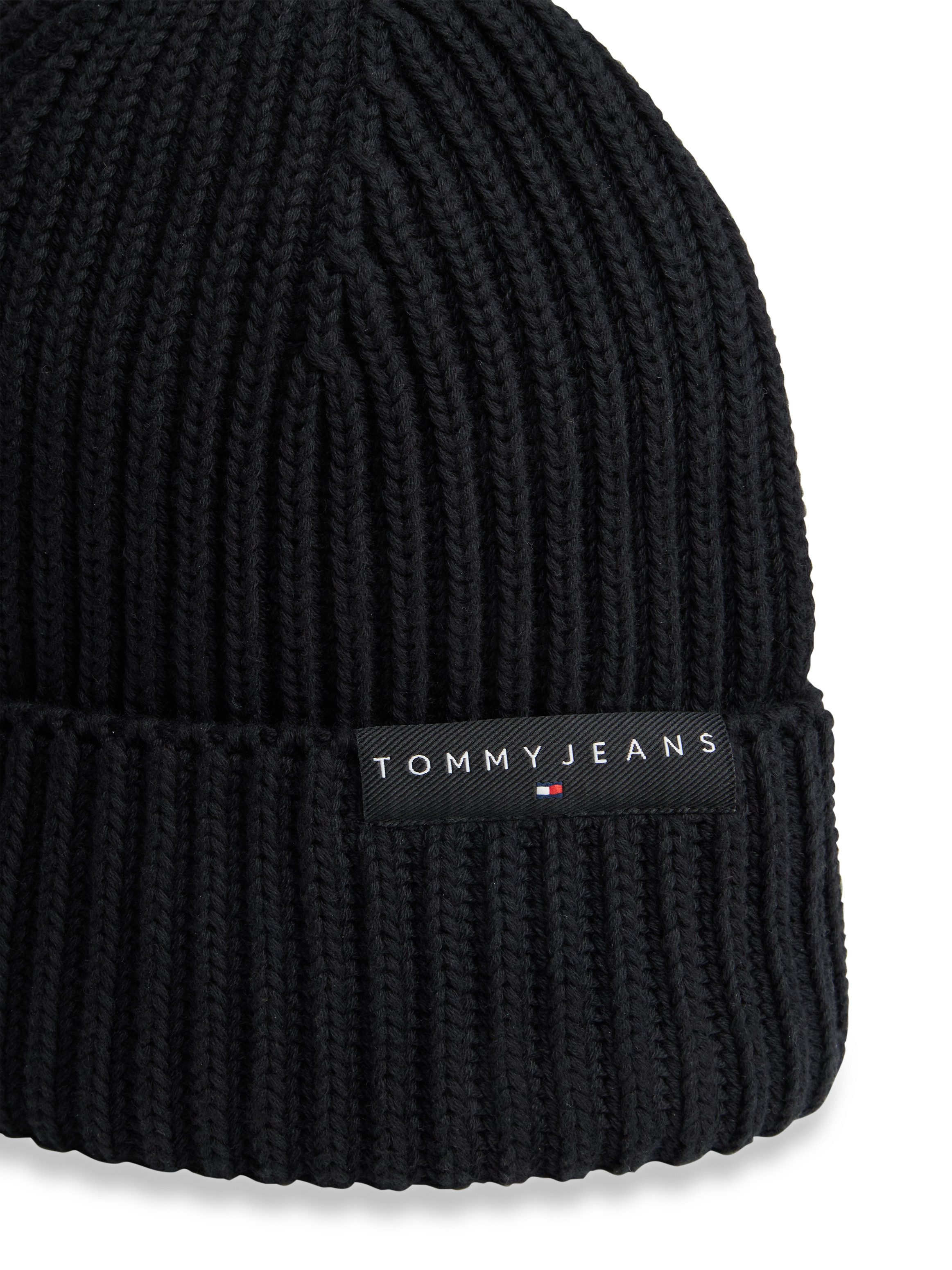 Tommy Jeans Beanie LINEAR LOGO BEANIE Regular fit mit Markenlabel