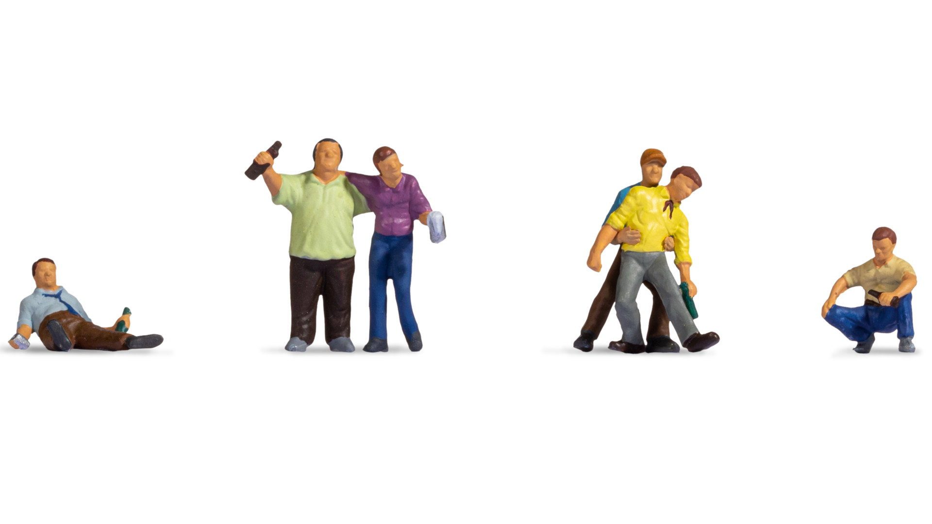 NOCH Dekofigur Figuren H0 „Betrunkene“, realistische Modellbau Sz