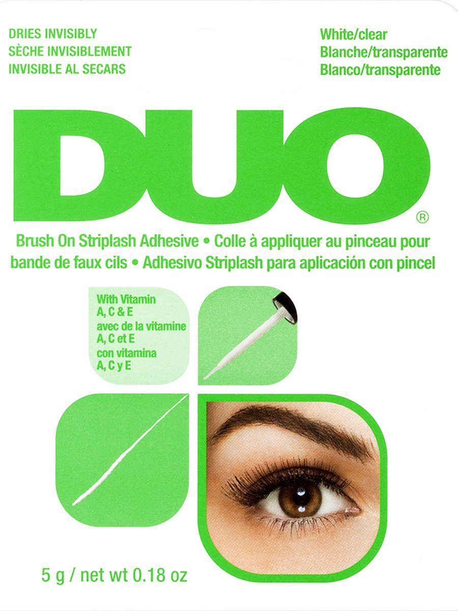 Kryolan GmbH Bandwimpern Duo Brush-On Wimpernkleber, Hochwertiger Wimpernkleber für besten Halt