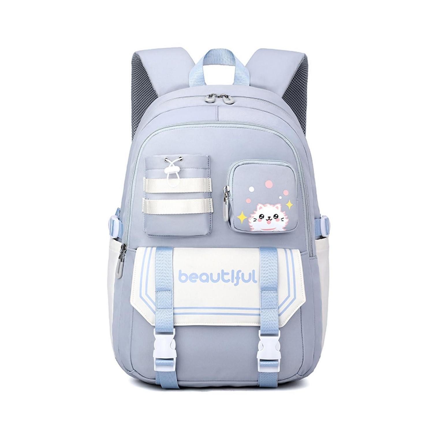 LuxusKollektion Schulranzen Kinderrucksack Grau Blau