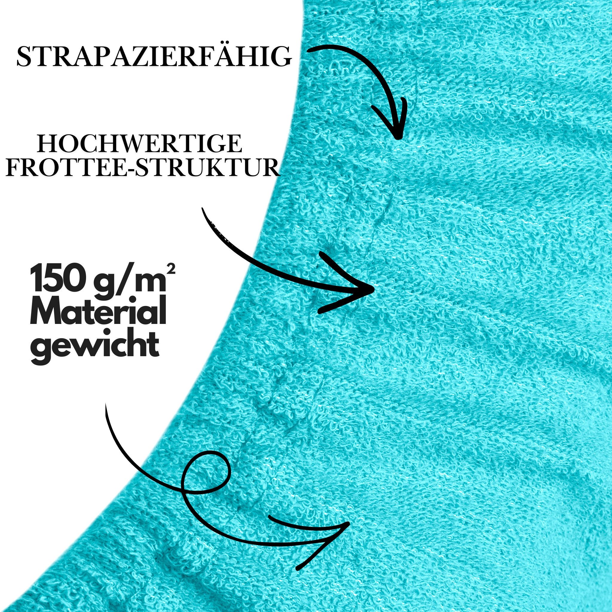 DH DEIN . HAUS Spannbettlaken Frottee SOFT, Baumwolle, Gummizug: rundum, (1 Stück), weich saugfähig atmungsaktiv Rundumgummi formstabil bis 20 cm – Bild 4 von 5