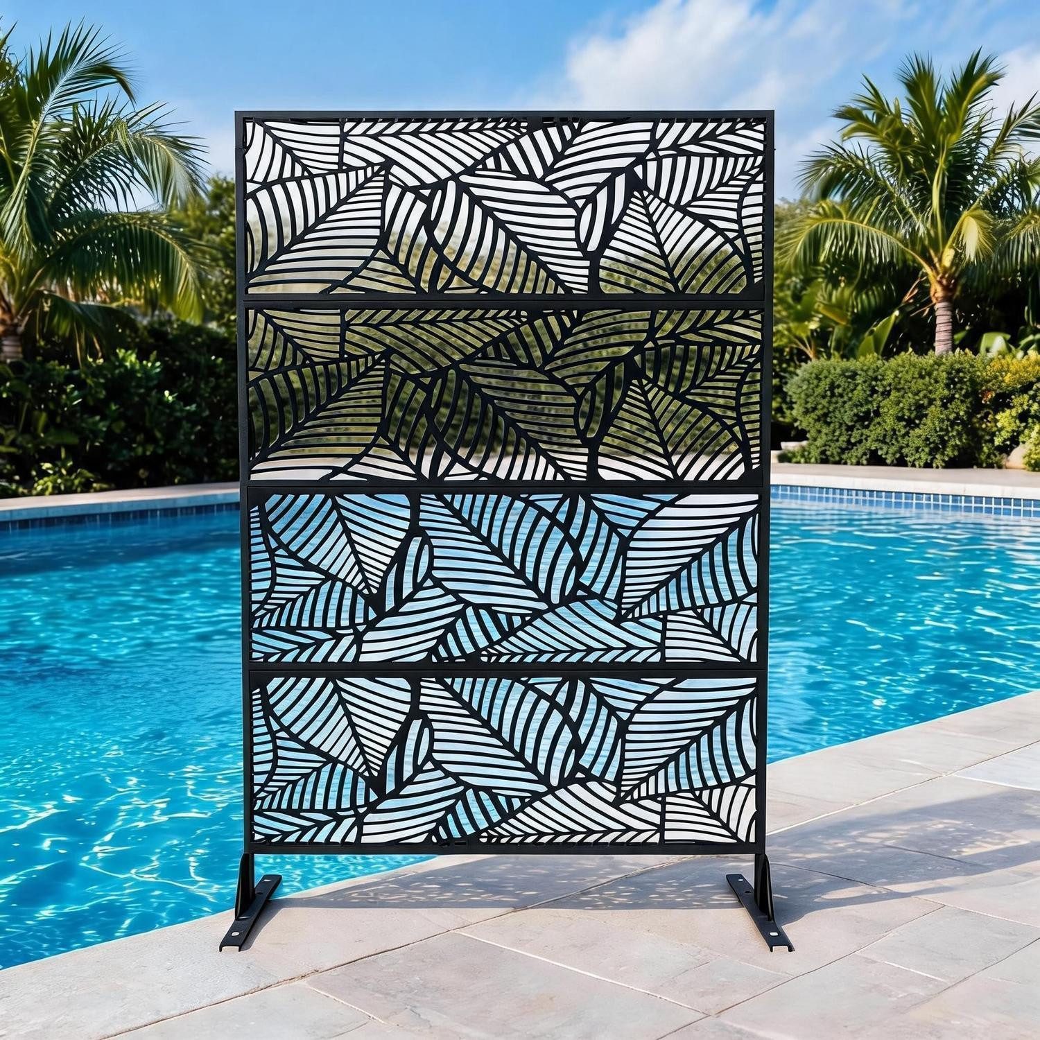 LuxusKollektion Schutzwand Metall Sichtschutzwand 180x117 cm (1 St)