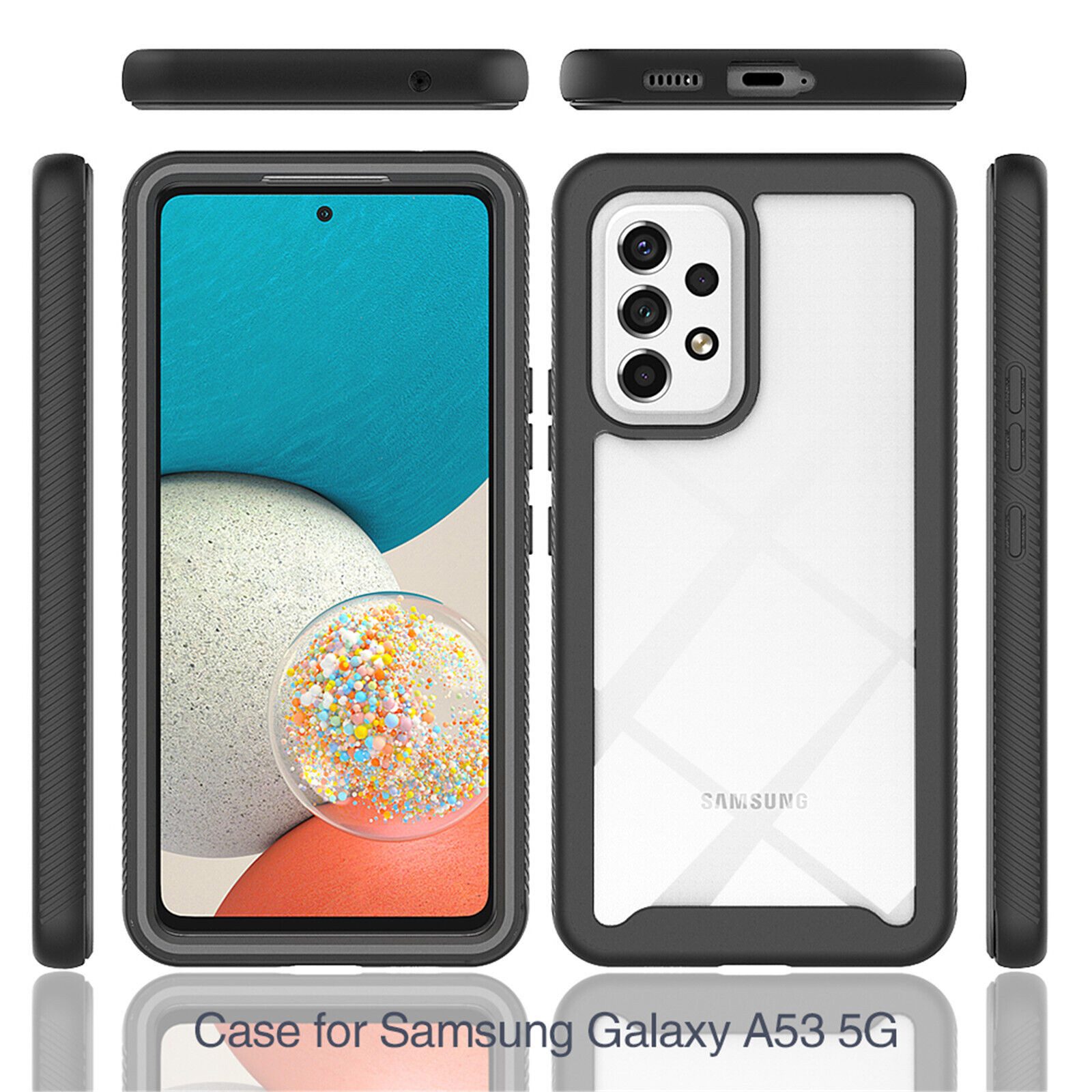 betterfon Handyhülle für Samsung Galaxy A53 5G TPU Case mit 360° Rundumschutz Displayschutz, 360 Grad Hülle mit Displayschutz und Fingerprint
