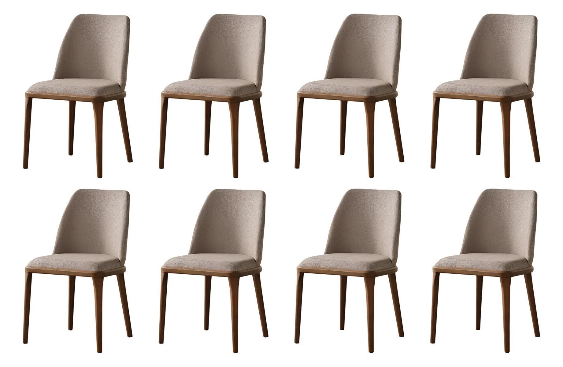 Xlmoebel Esszimmerstuhl Hellgraue Designer Küchenstühle im 8er Set (8er Set, 8 St), Made in Europa