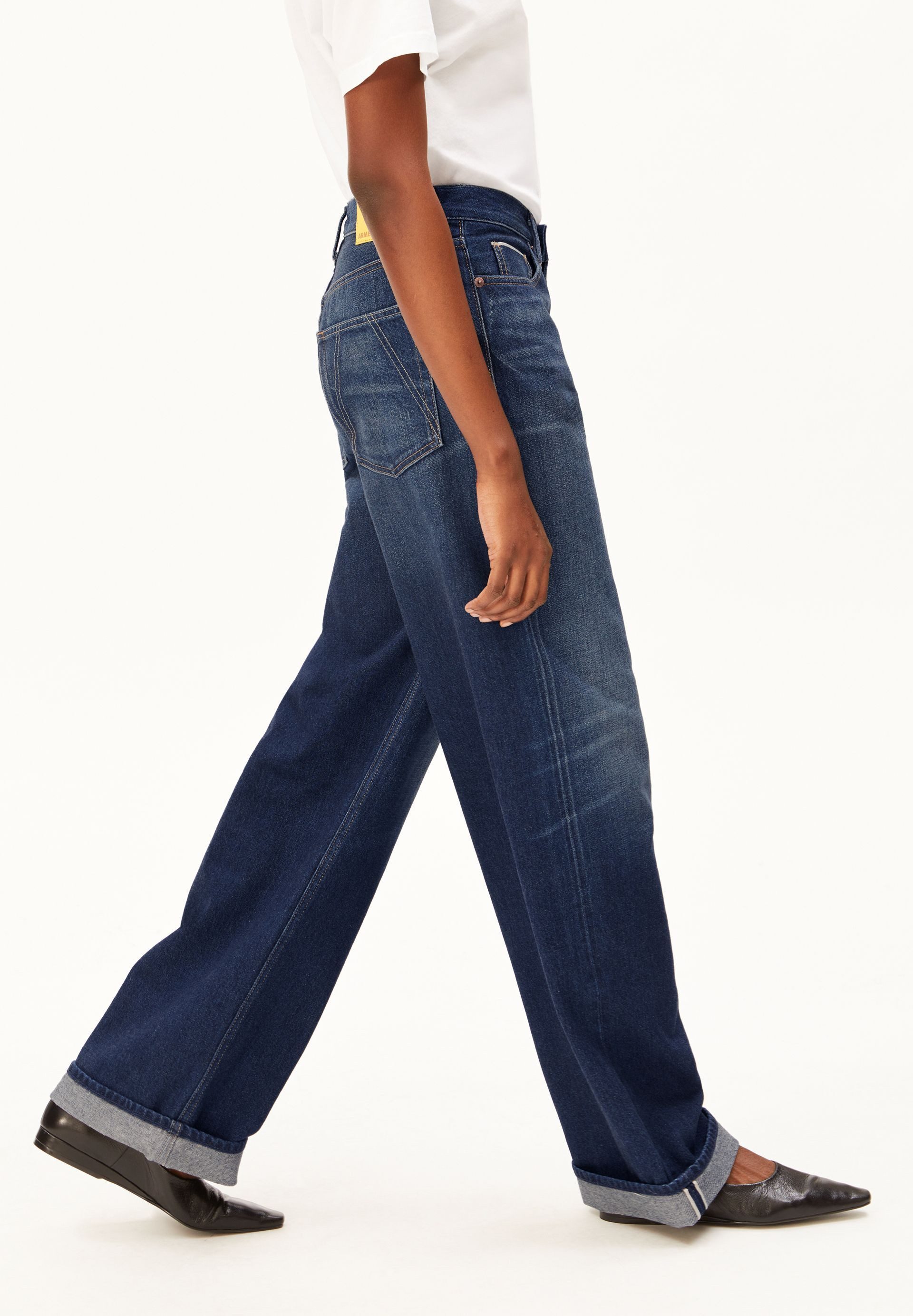 Armedangels Weite Jeans ENIJAA SELVEDGE (Non-Stretch, Regular Fit) High waist – Bild 5 von 5