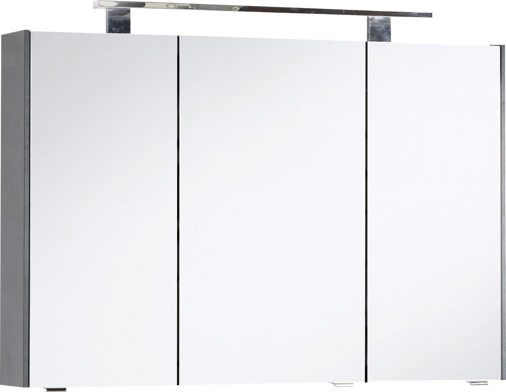 MARLIN Spiegelschrank 3400 Breite 102 cm anthrazit | anthrazit matt