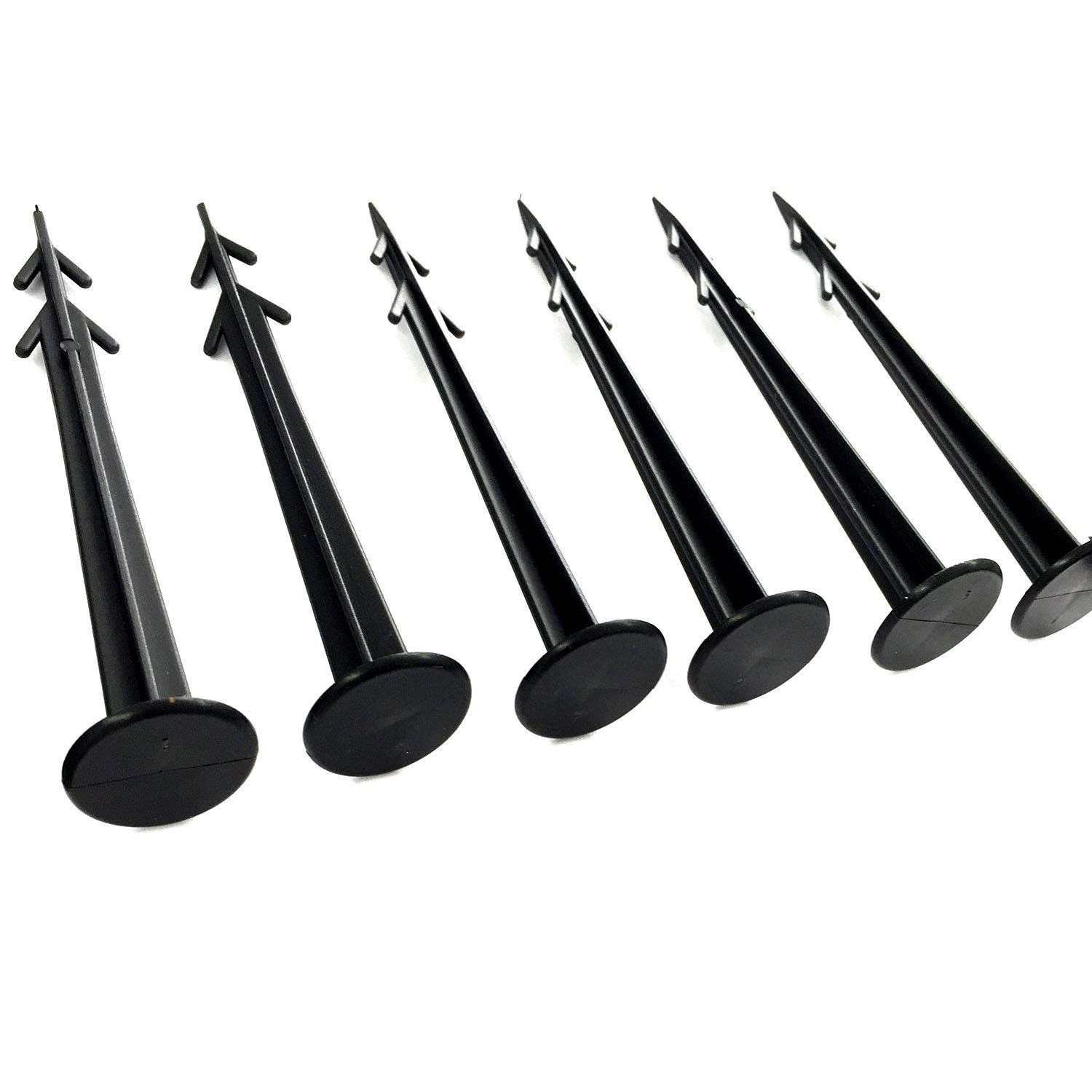 Alma Garden Unkrautvlies Erdnägel für Gartenvlies Unkrautvlies Erdanker Bodenanker, (30-St), Kunststoff mit Scheibe, Länge 11,5 cm Ø 2,5 cm