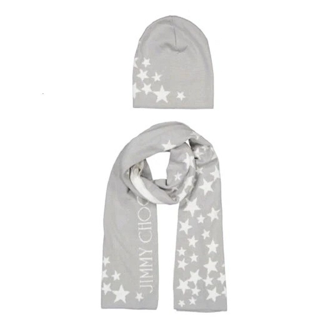 JIMMY CHOO Mütze & Schal Jimmy Choo Mütze/Schal, Jimmy Choo Beanie Hüte und Schal 2er Set. (Mütze/Schal Set) mit niedlichen Print