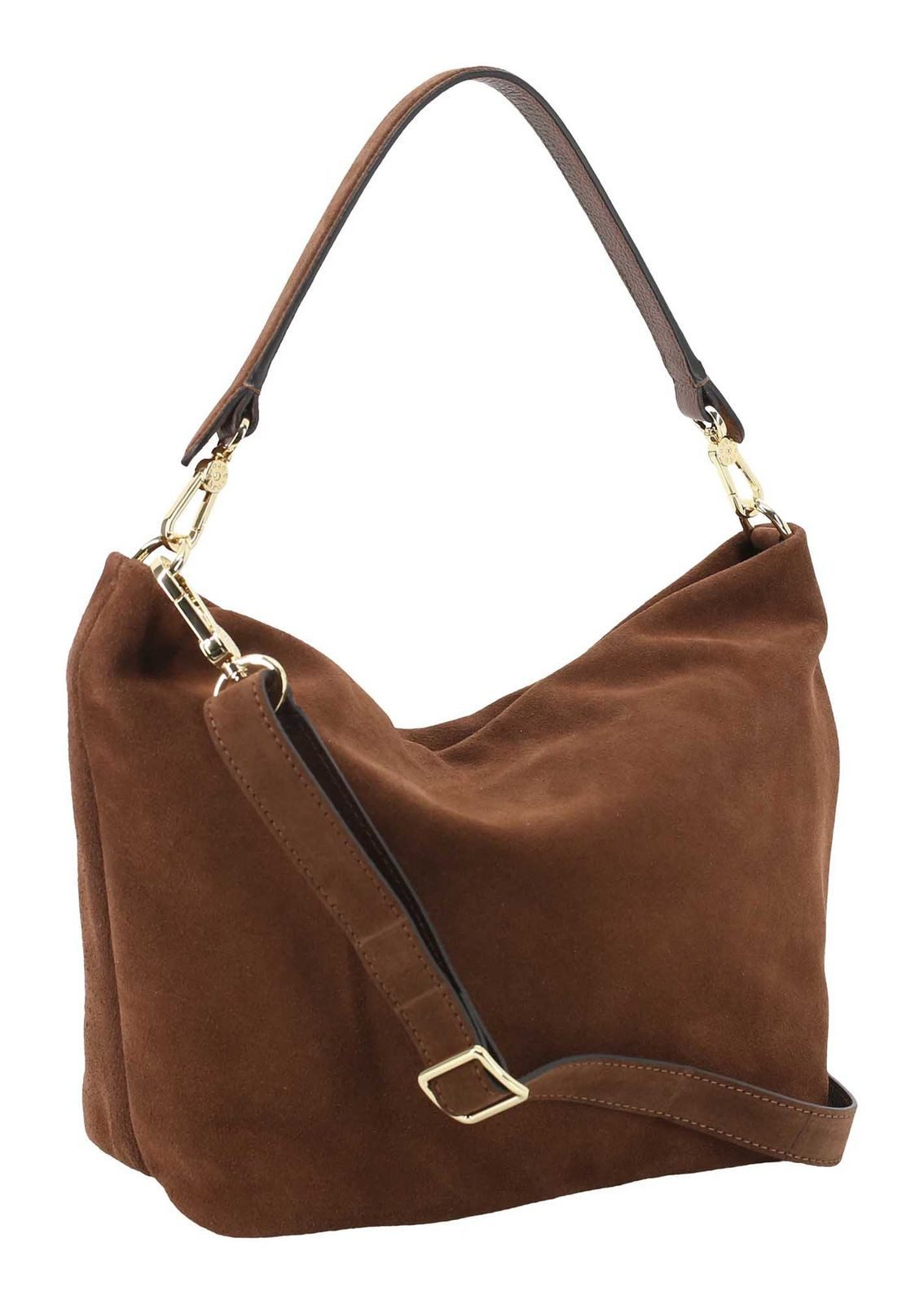 Abro Schultertasche Hobo Ebony Bag, aus echtem Rindsleder