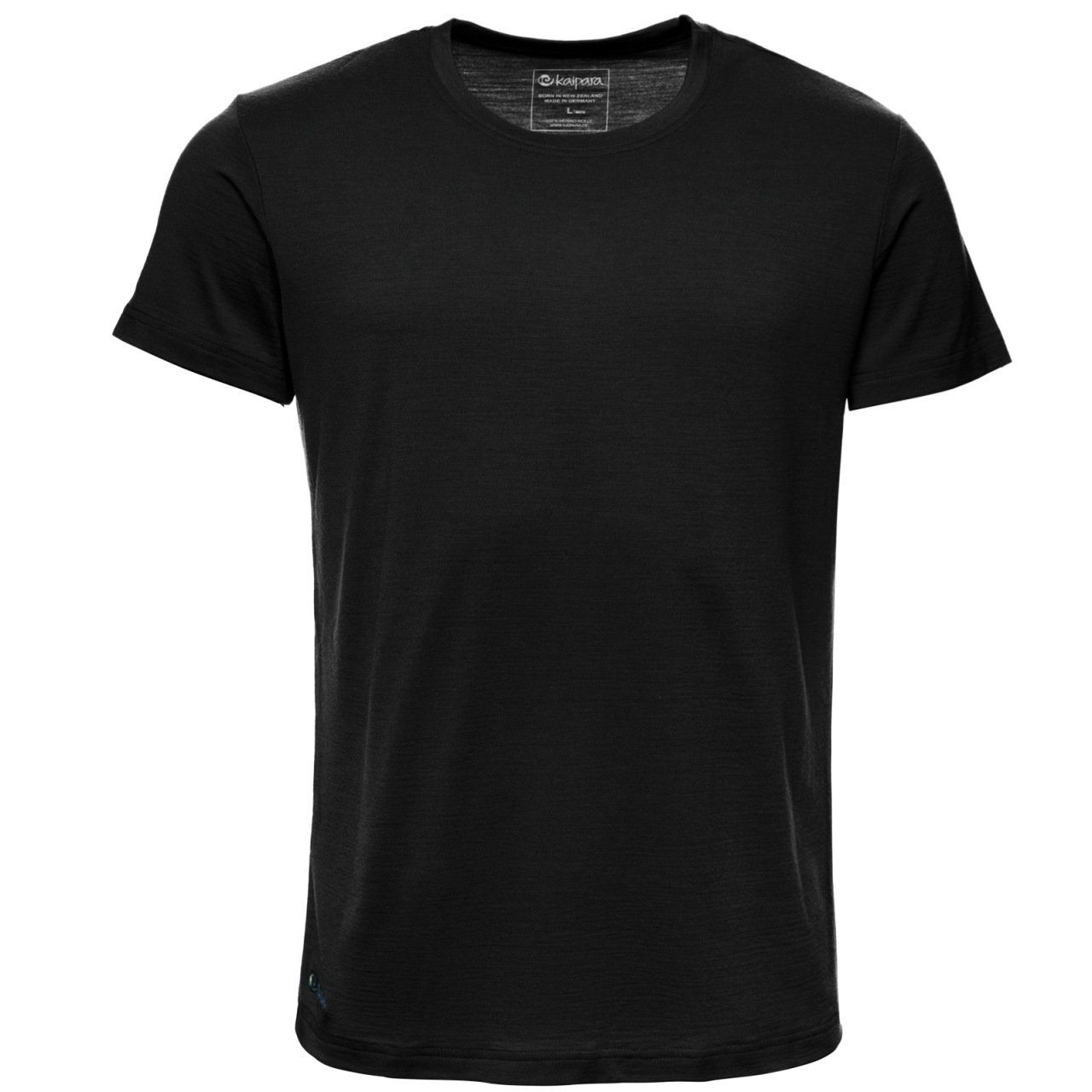 Kaipara - Merino Sportswear Unterhemd warm Germany Merino Merinowolle Herren-Unterhemd reiner 200g Made Schwarz Regularfit in aus (1-St) Kurzarm