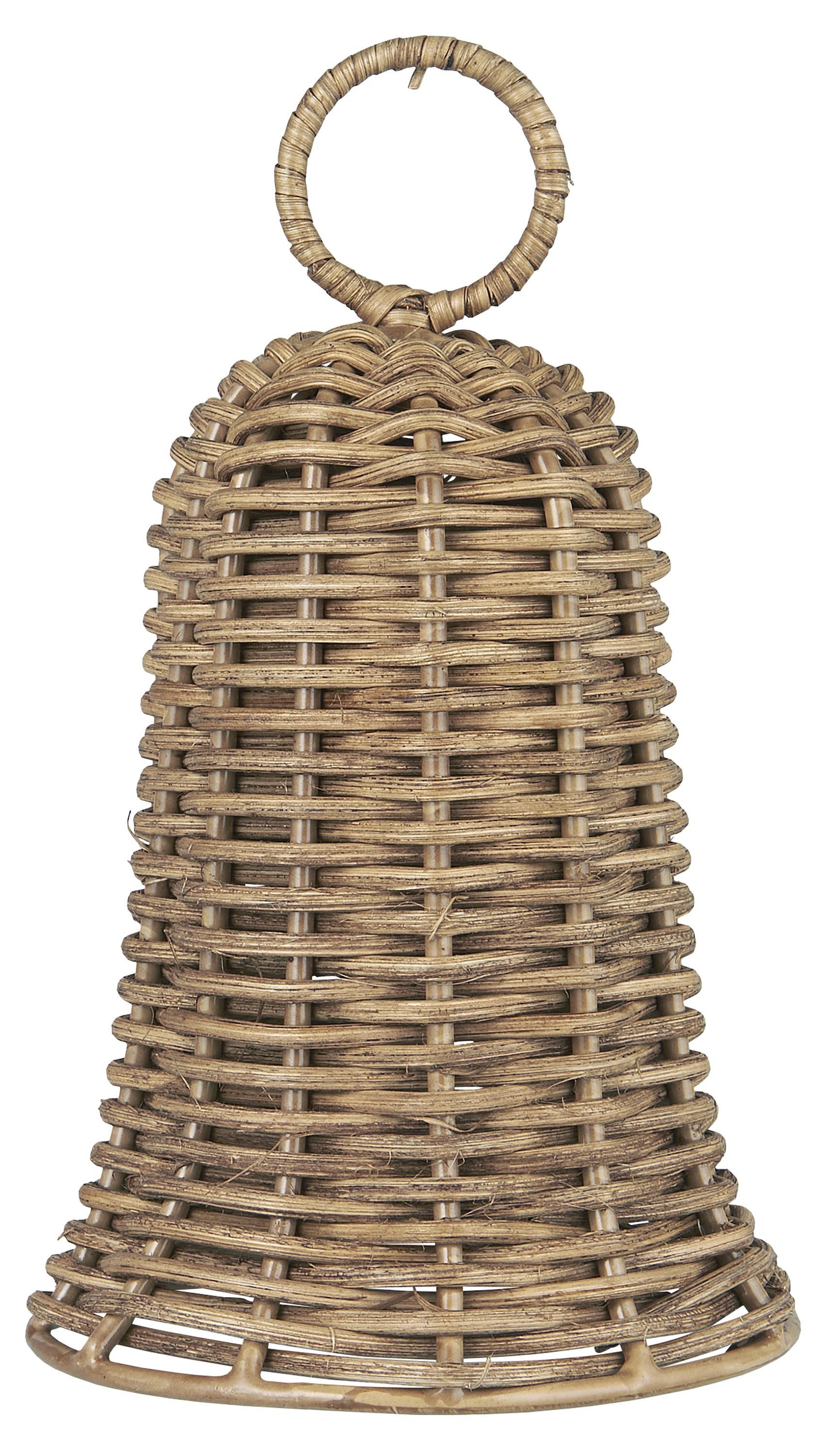 Ib Laursen Christbaumschmuck Ib Laursen - Glocke Cane Rattan H 16,5cm Weihnachtsdeko 30949-00