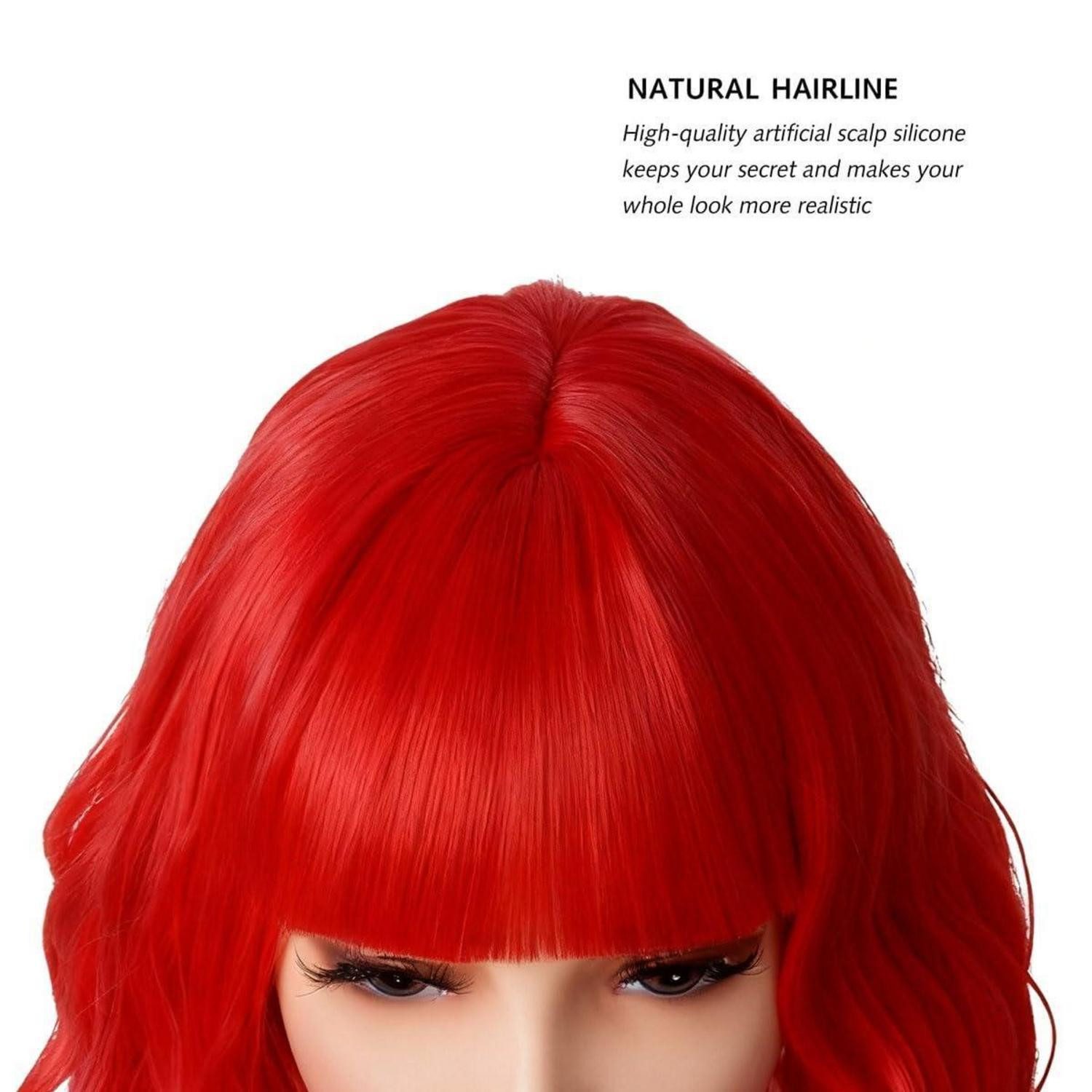 LuxusKollektion Kostüm-Perücke Perücke Damen Bob Pony Cosplay Halloween Kostüm Rot