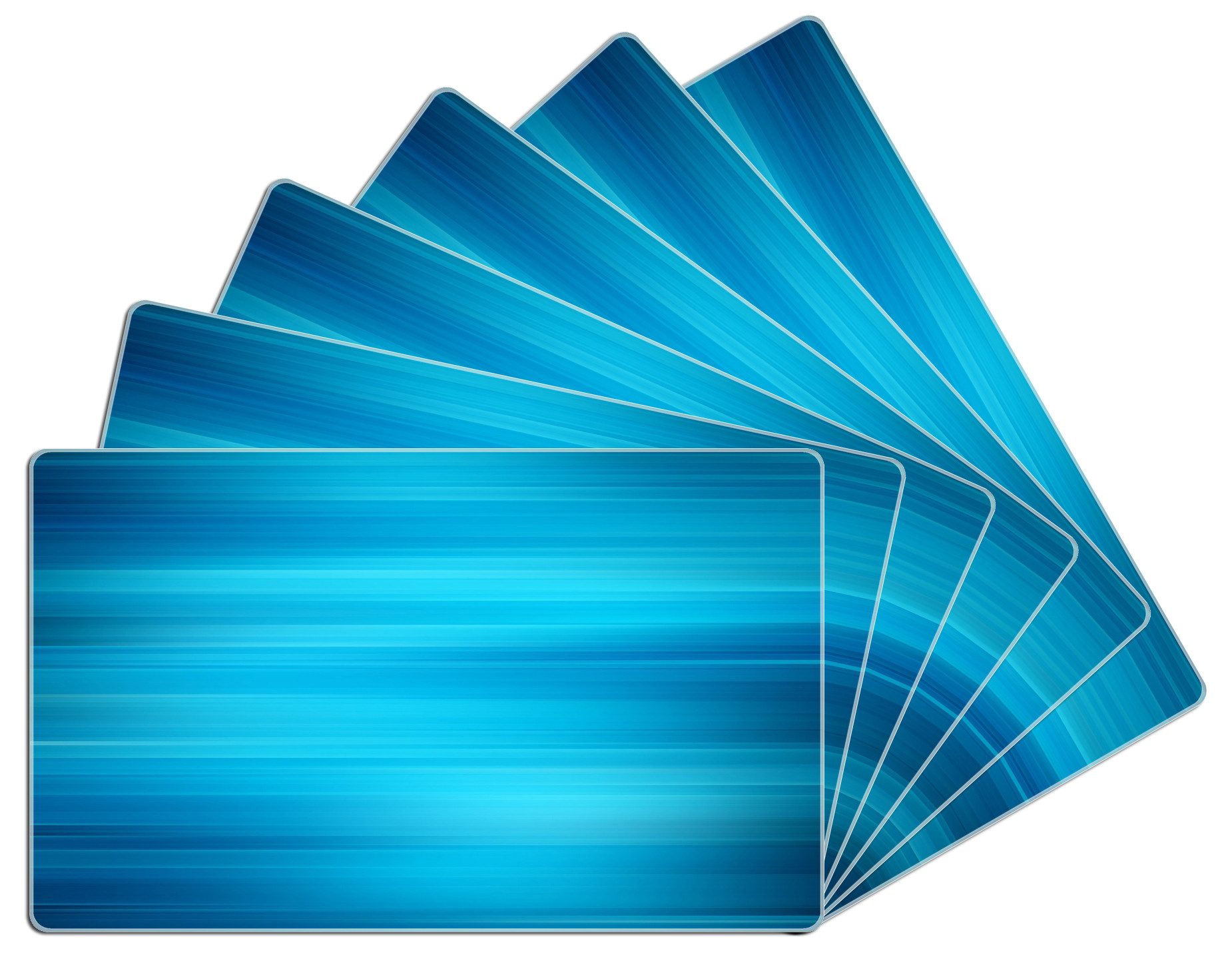 Wallario Frühstücksbrett Blau und schwarz gestreift - Abstraktes Streifenmuster, ESG-Sicherheitsglas, (inkl. rutschfester Gummifüße 4mm, 6-St), 14x23cm