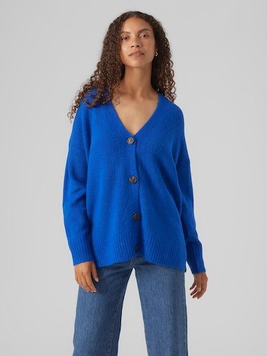 Vero Moda Strickjacke VMLEFILE LS OVERSIZE BOXY CARDIGAN NOOS, Aus  pflegeleichtem und elastischem Material