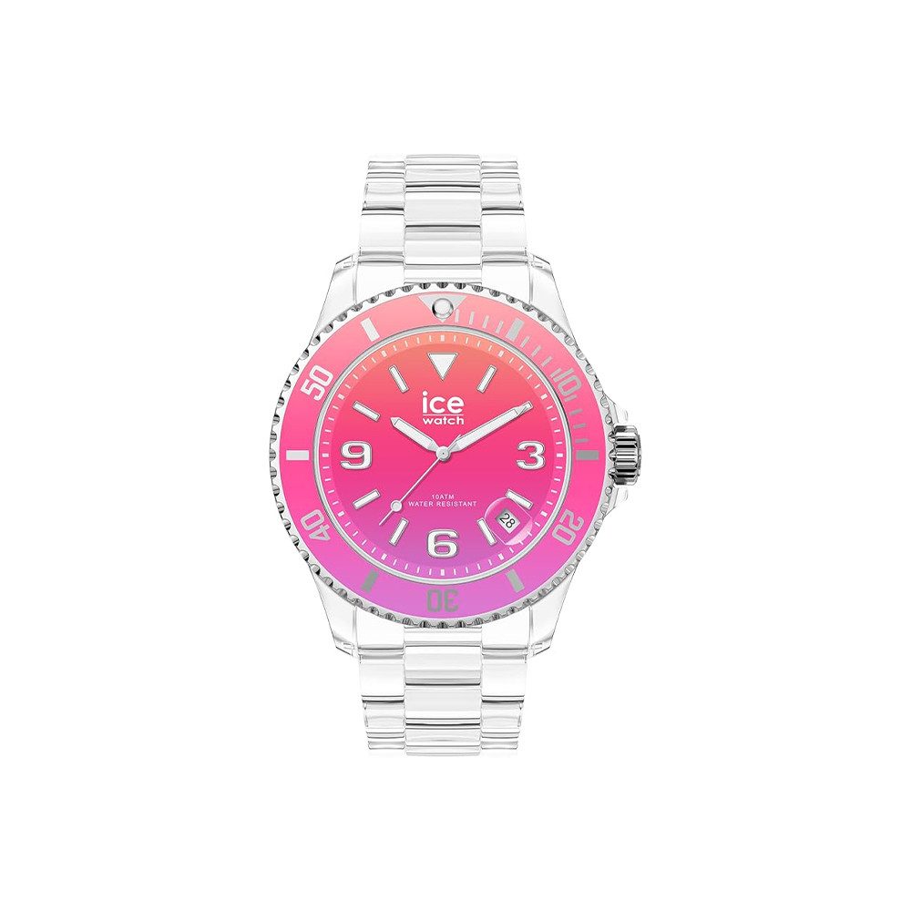 ice-watch Quarzuhr Ice-Watch Ice Clear Sunset Pink 021440, Hochwertiges Produkt mit zeitlosem Design, sorgfältiger Verarbeitung