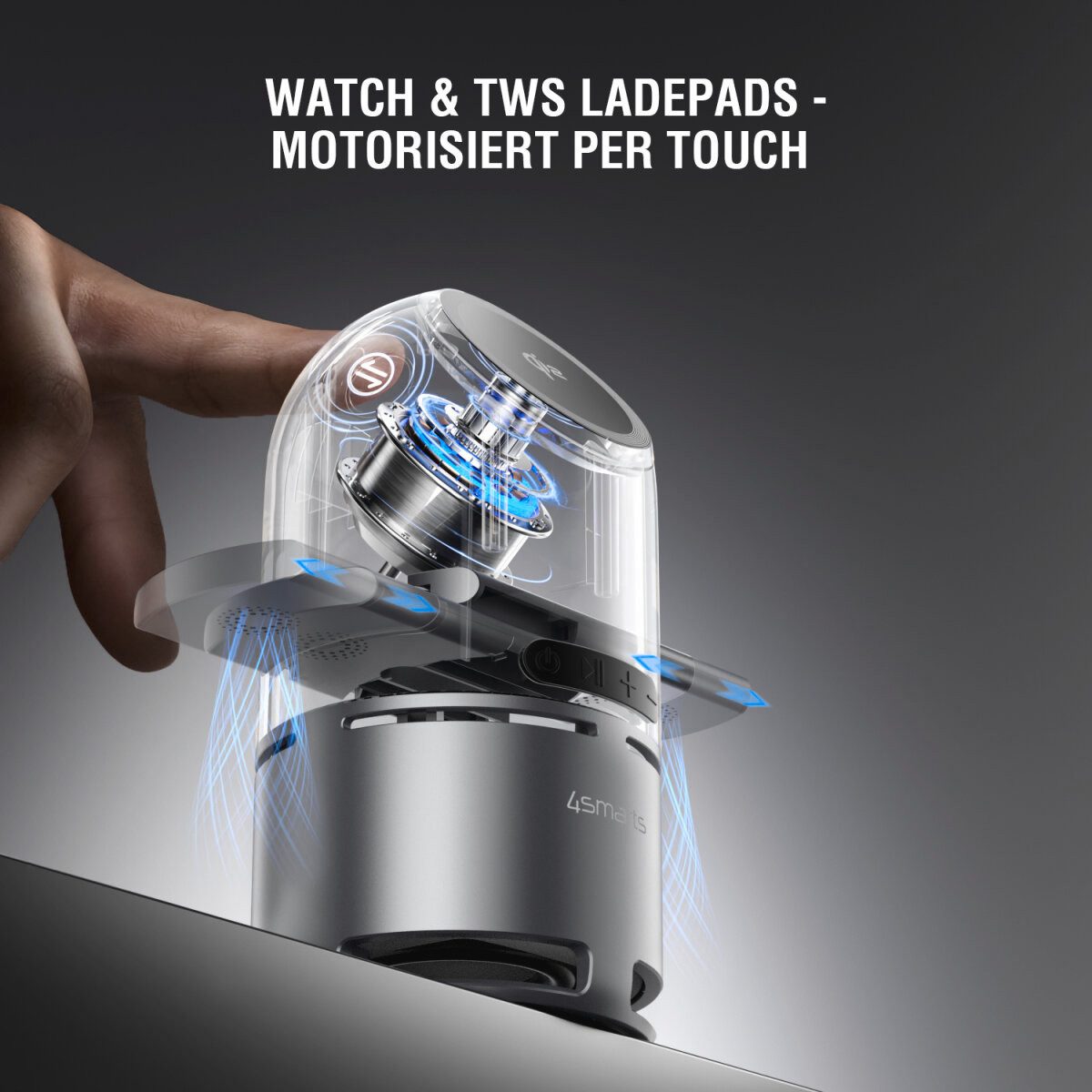 4smarts 4smarts Qi2 Ladestation ChargeBot Sound Akku-Ladestation (Fast Charge)
