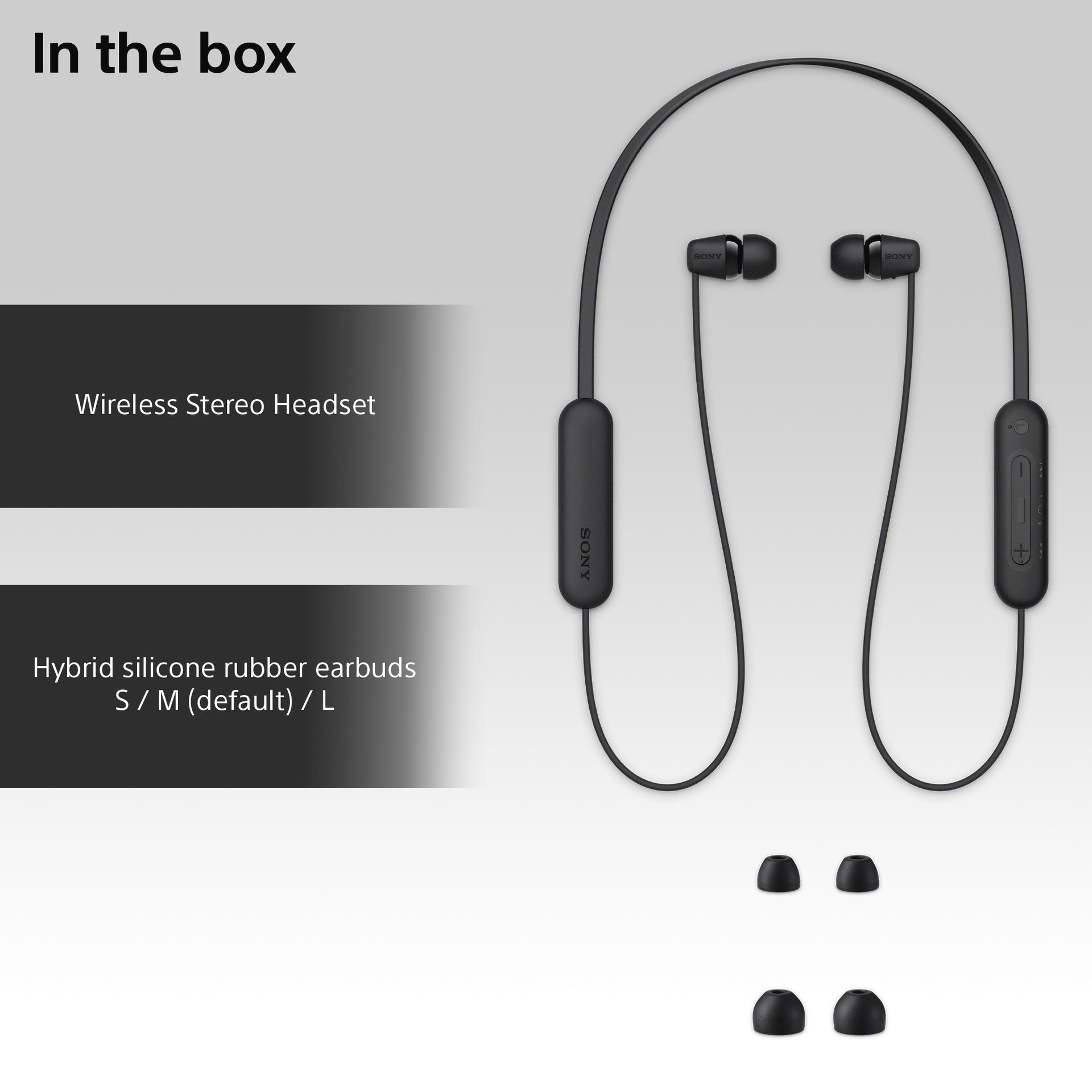 Sony Kopfhörer In-Ear-Kopfhörer (Sprachsteuerung) schwarz In-Ear WI-C100