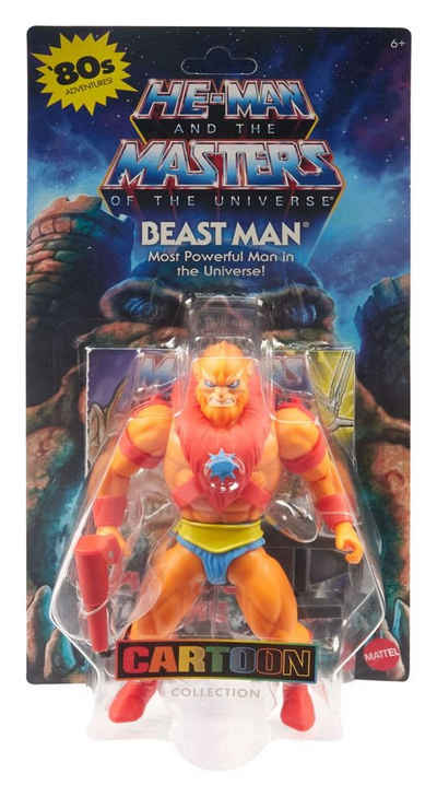 Mattel® Actionfigur Origins Cartoon Collection, (ca. 14 cm groß und mit weiterem Zubehör in einer Blisterverpackung), Cartoon Beast Man