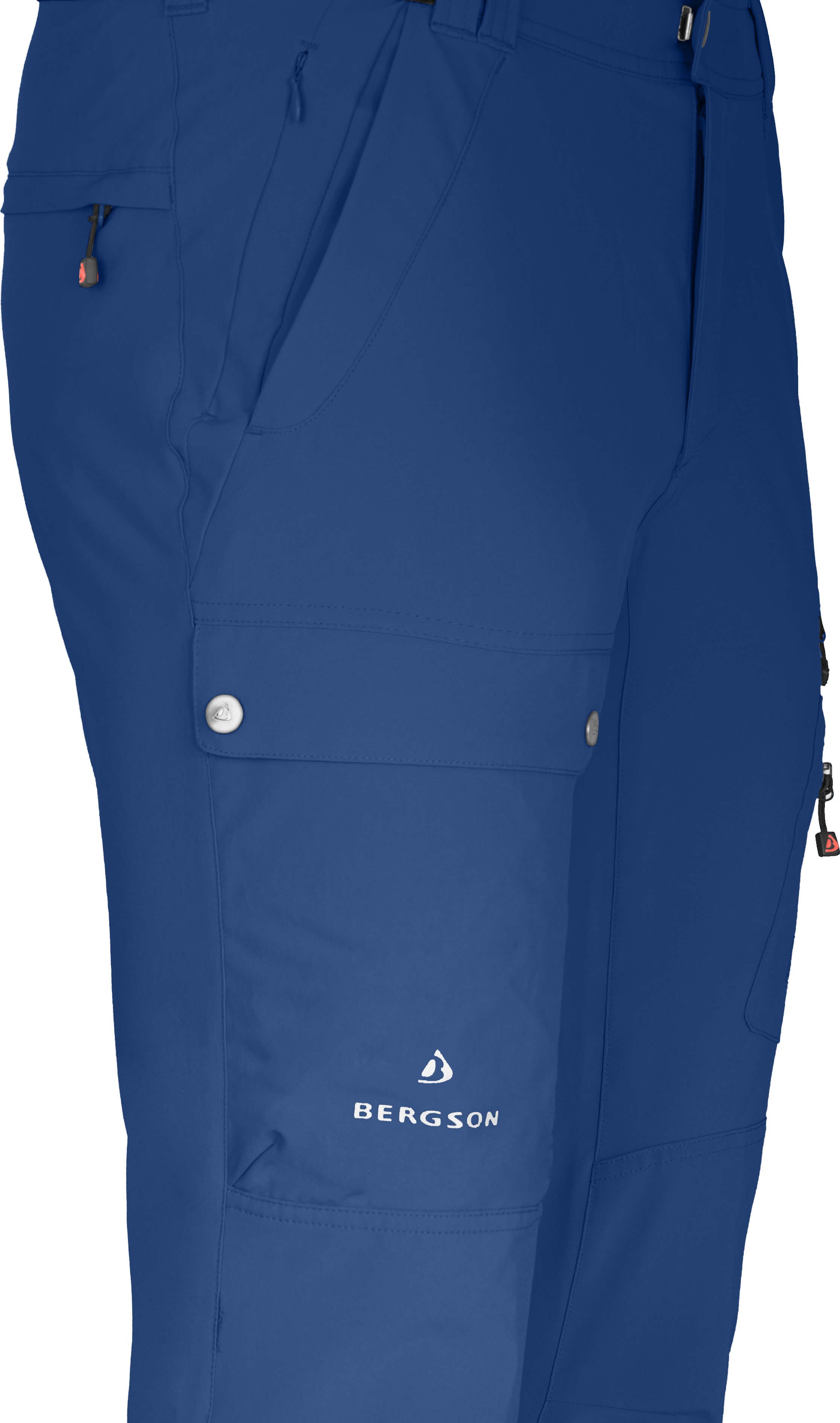 Bergson Outdoorhose FROSLEV COMFORT Herren Wanderhose, recycelt, elastisch, 7 Taschen, Normalgrößen, blau