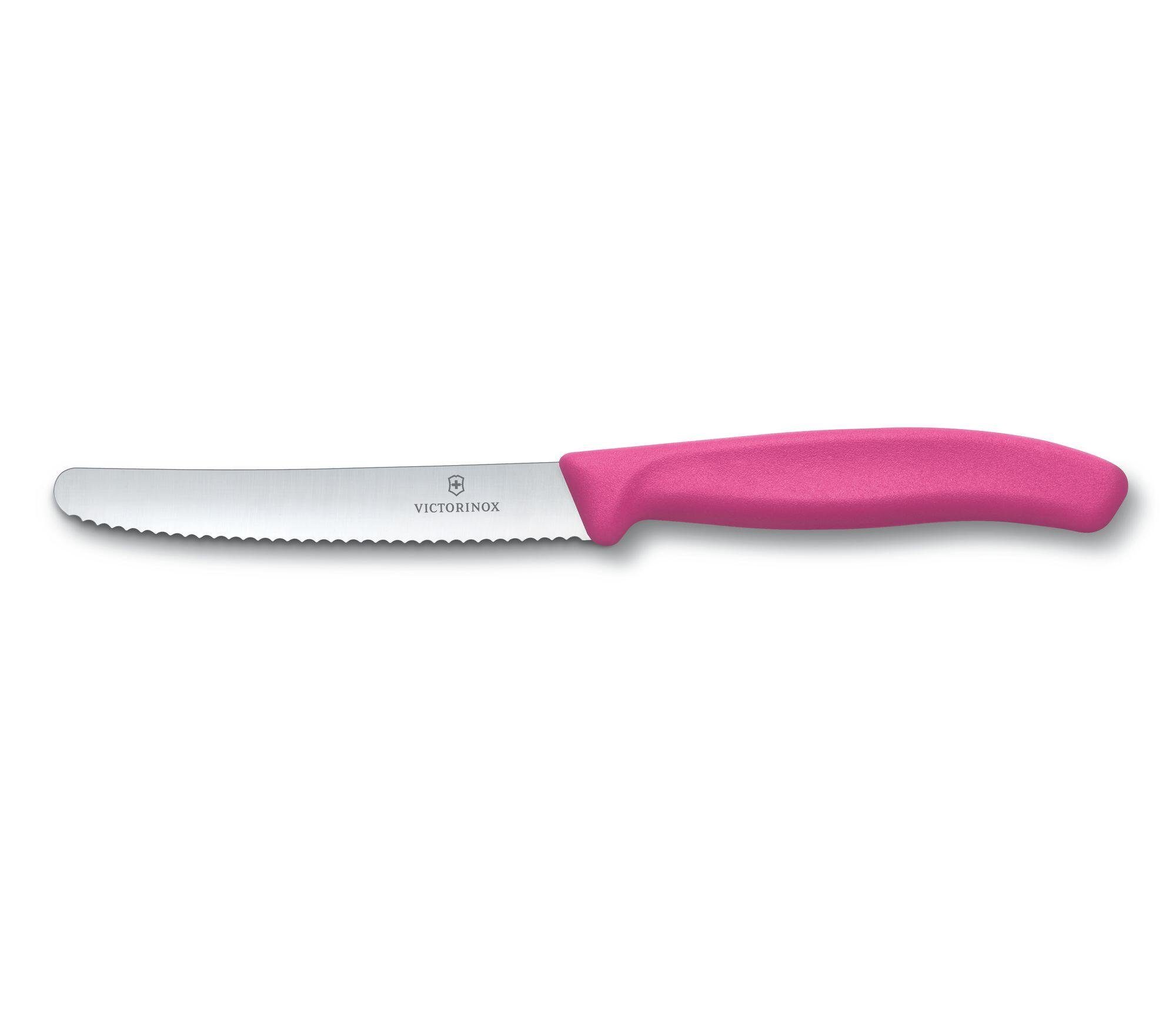 Victorinox 6 Stck. Victorinox Swiss Tomaten- pink und Tomatenmesser, Tafelmesser Classic