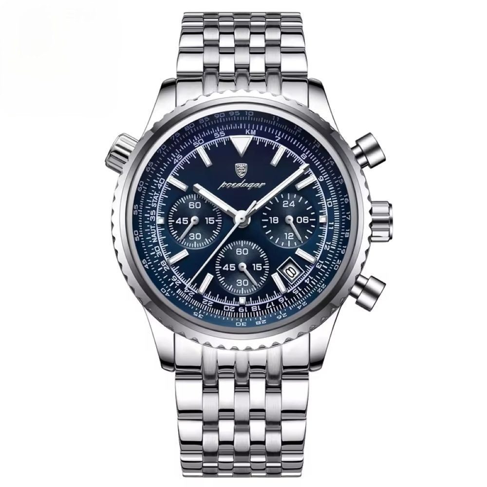 POEDAGAR Quarzuhr Poedagar Herren-Armbanduhr Chronograph Quarz Edelstahl 96 günstig online kaufen