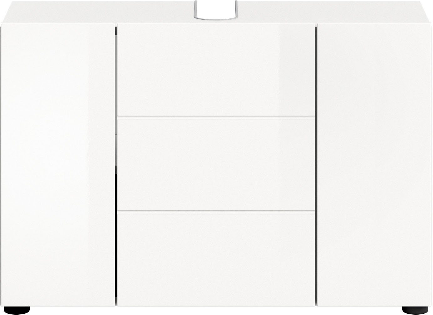 welltime Waschbeckenunterschrank (1-St) Badmöbel, Badschrank, Badezimmer Unterschrank in 60cm Breite, 2 Türen