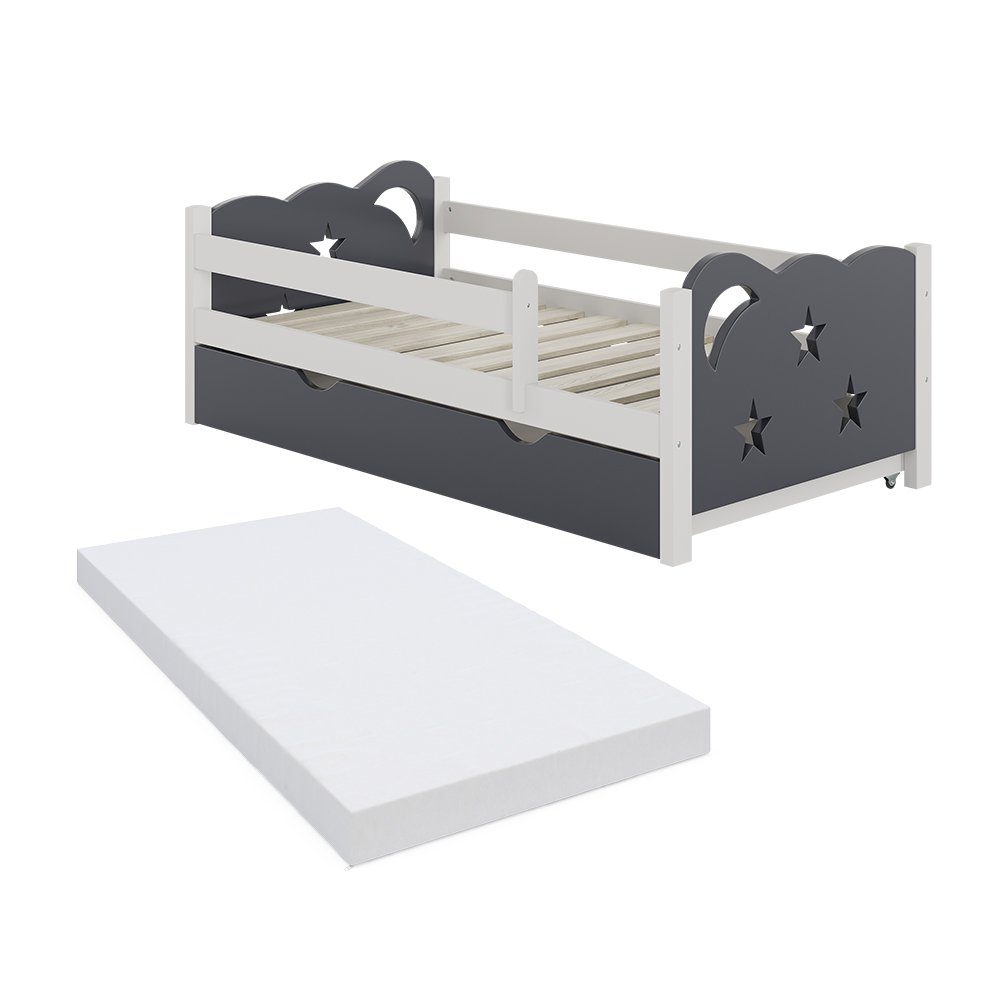 VitaliSpa® Kinderbett Jessica, Grau/Weiß, 70x140 cm günstig online kaufen