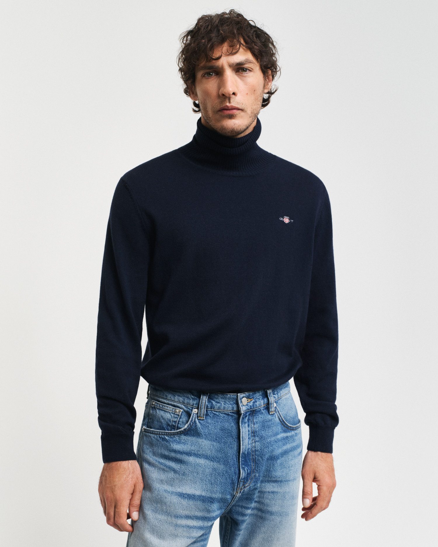 Gant Strickpullover CTN/WO ROLLNECK Mit Rundhalsausschnitt günstig online kaufen