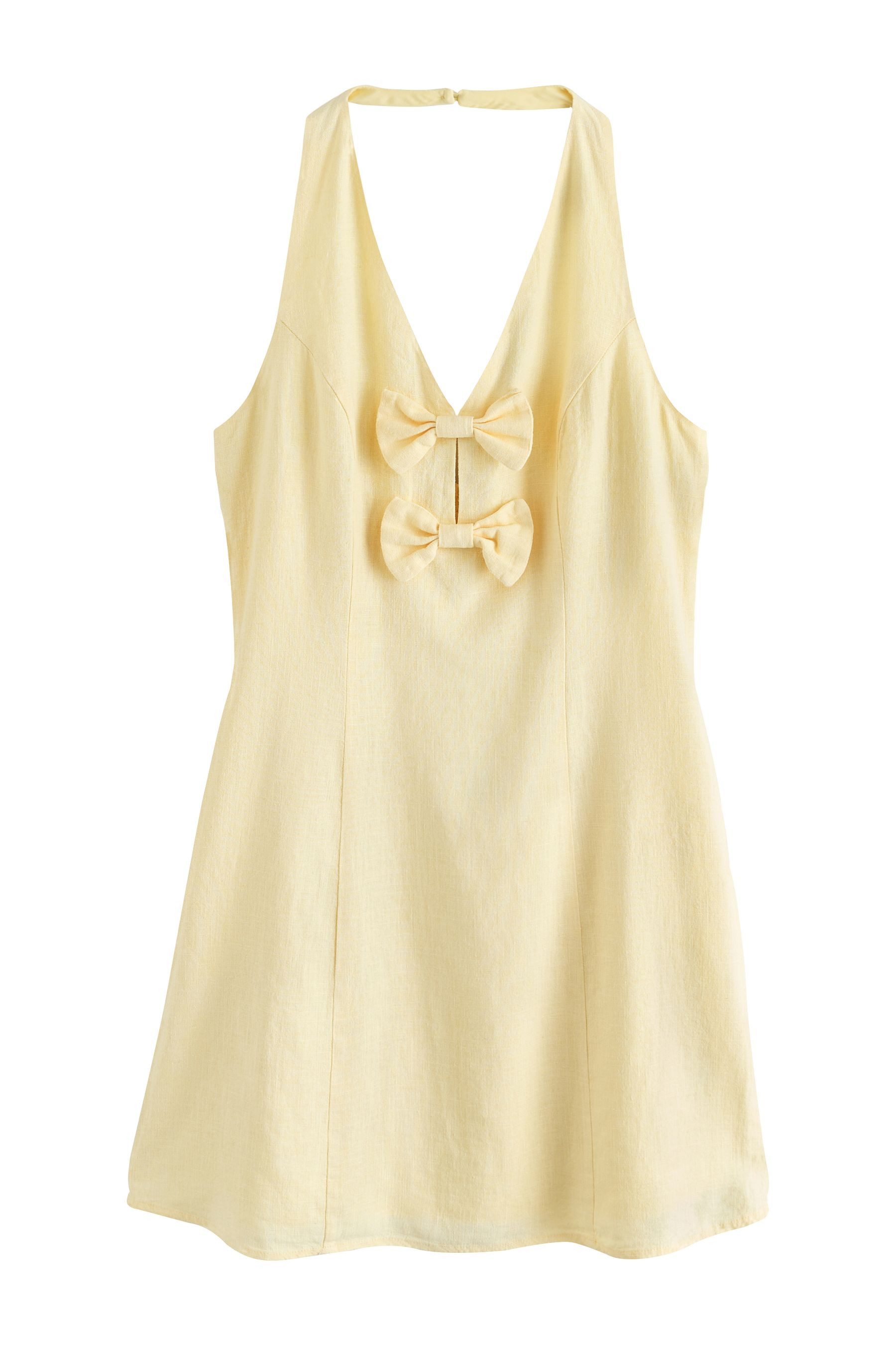 Next Minikleid Neckholder-Minikleid mit Schleife (1-tlg)