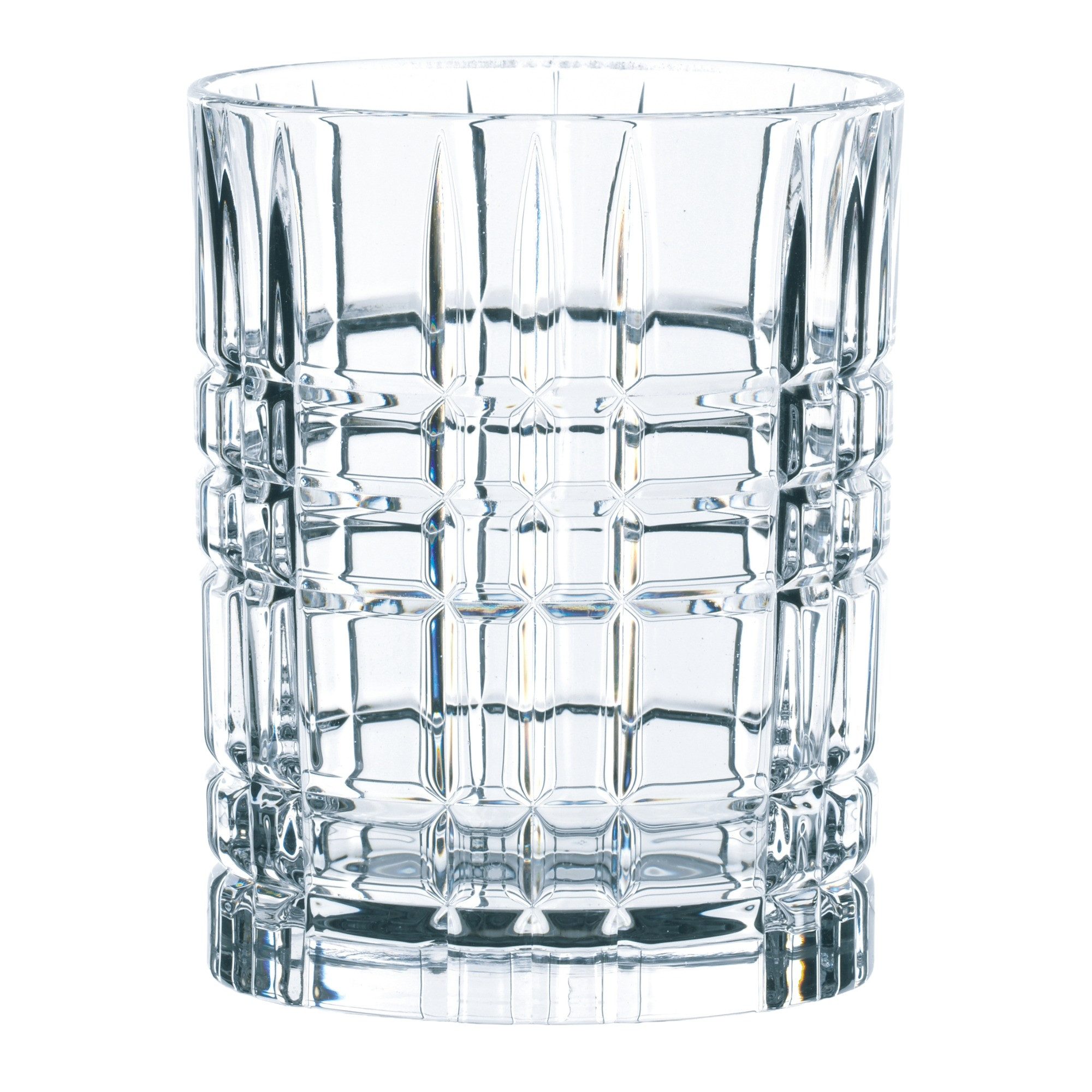 Nachtmann Longdrinkglas Nachtmann Square Whisky Ice Cube Set 2 Whiskygläser + 1 Eiswürfelform, Silikon, Kristallglas