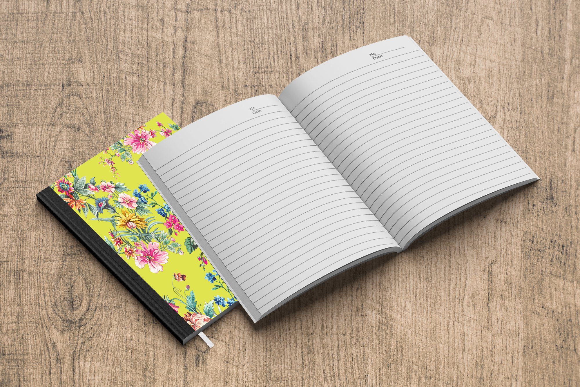 Blumen Haushaltsbuch MuchoWow - Notizbuch Seiten, Journal, A5, - Farben Pastell, Notizheft, 98 Tagebuch, Merkzettel,