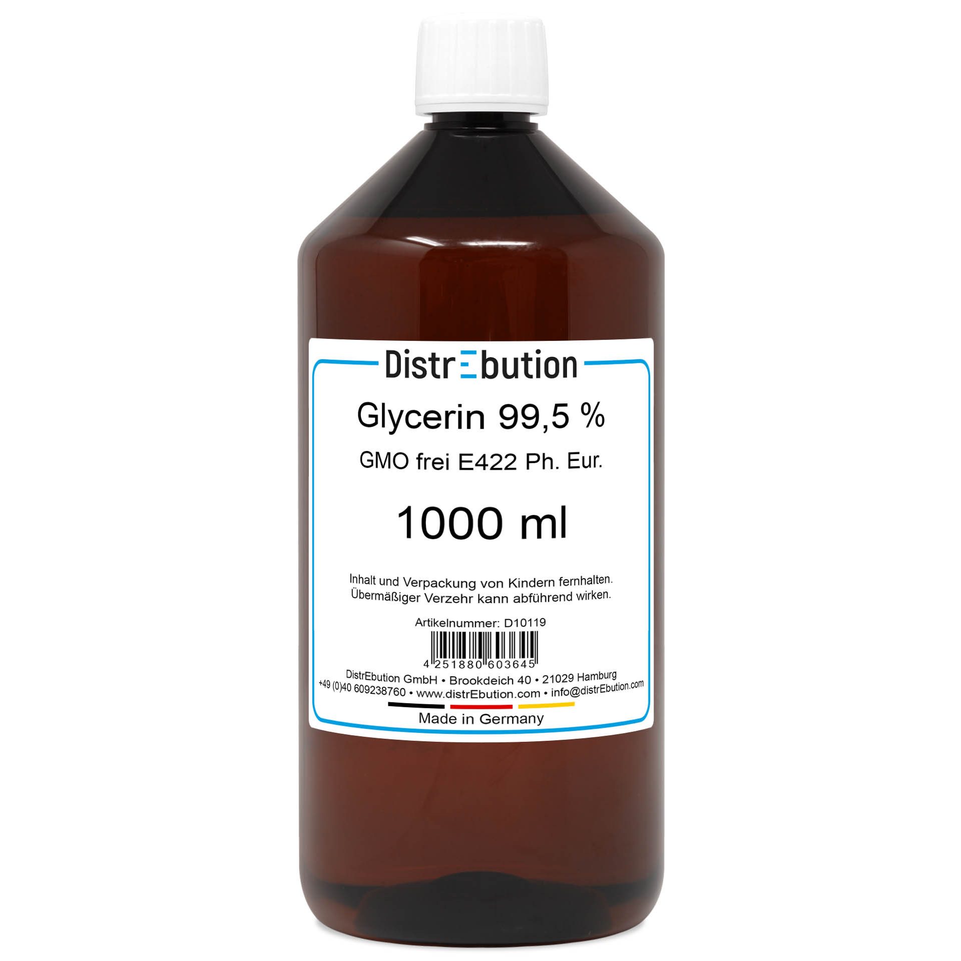 DistrEbution Körperpflegemittel Glycerin Pflanzlich Raffiniert 99,5% Für Seifen, Cremes & Körperpflege