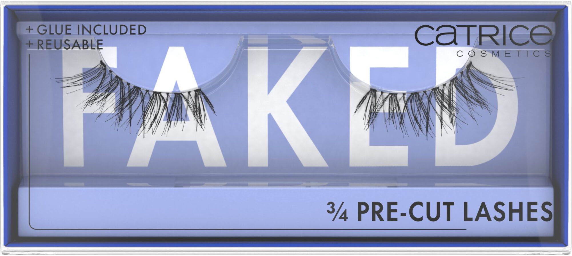 Catrice Bandwimpern Faked 3/4 Pre-Cut Lashes, Set, 3 tlg., mit natürlichem Effekt