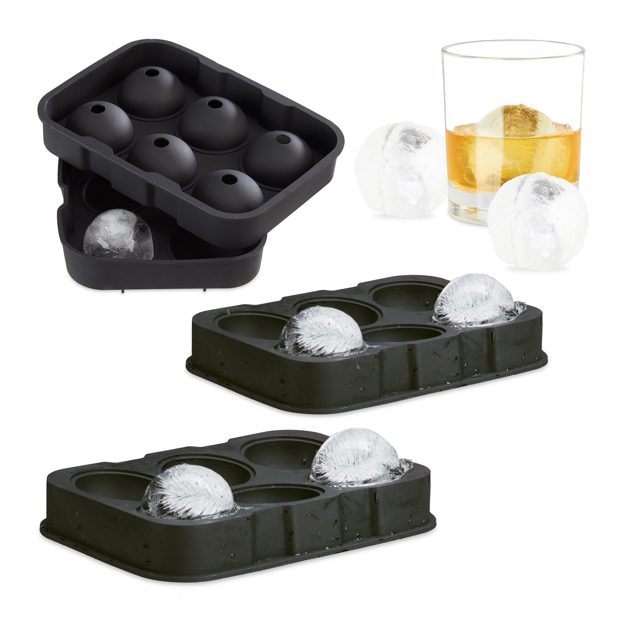 Eisform 3 x Eiskugelform Silikon