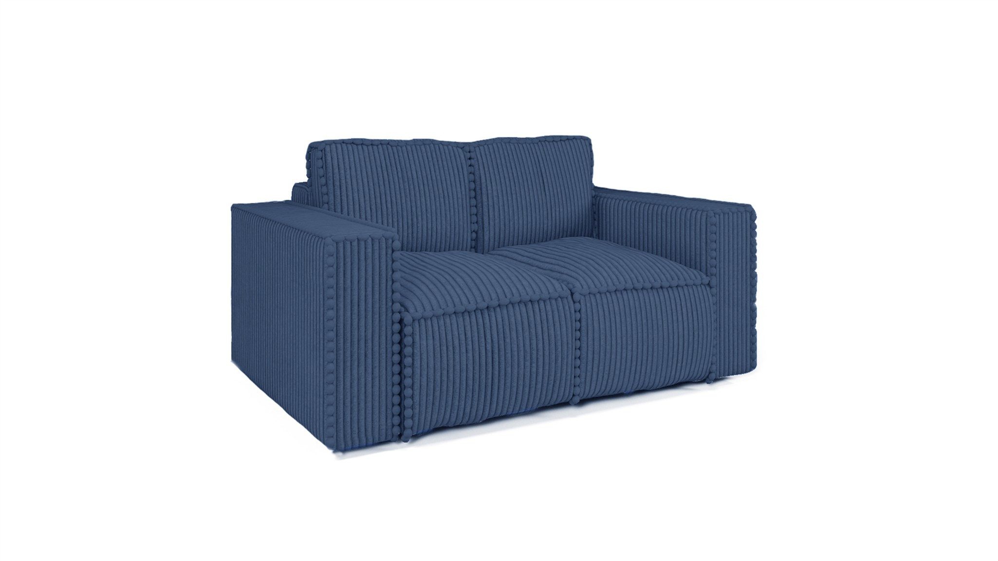 Fun Möbel 2-Sitzer Sofa VAJANA mit Schlaffunktion in Stoff Tilia, Rundumbezug