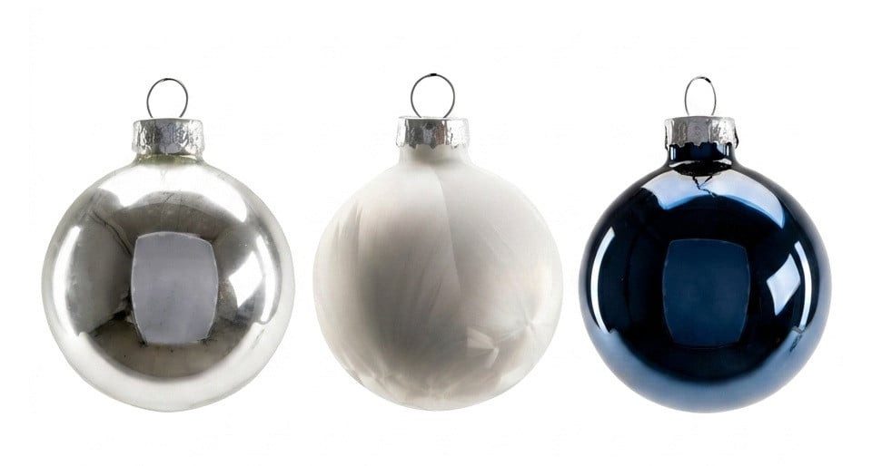 Christbaumschmuck TrendLine Weihnachtskugeln aus Glas Ø 6 cm