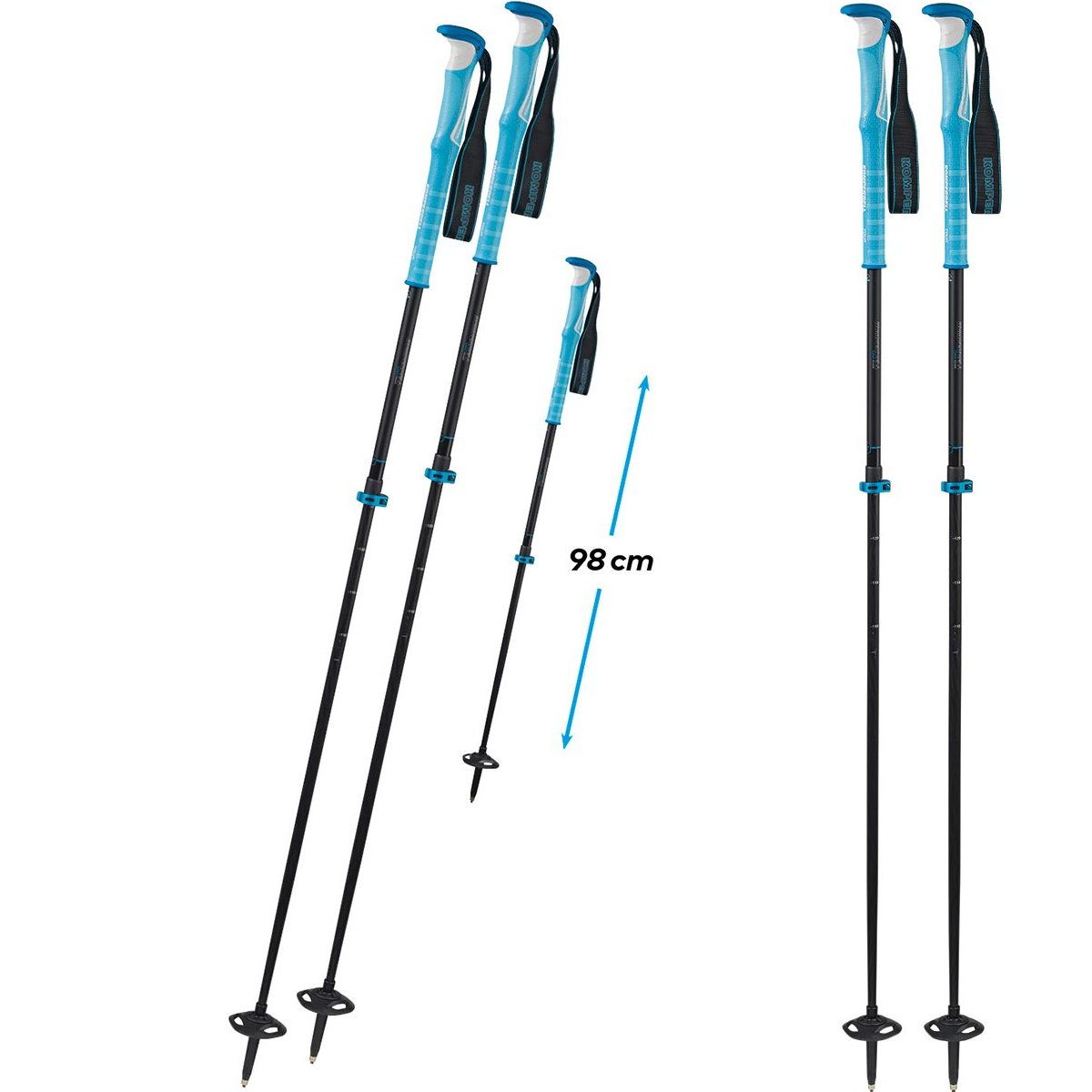 Komperdell Trekking-Stöcke Komperdell C7 Titanal Carbon Skistock, Skitourenstock, Wanderstock