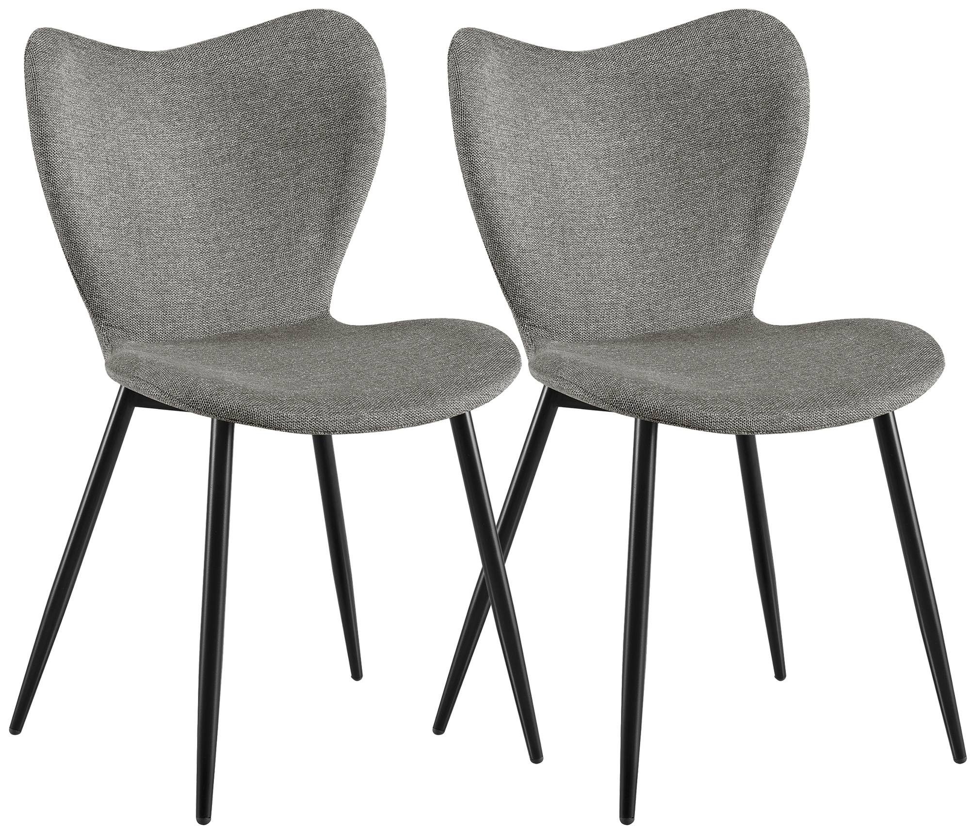 CLP Esszimmerstuhl Maika (2er Set), mit Rückenlehnen, Metallgestelle bis 150 kg