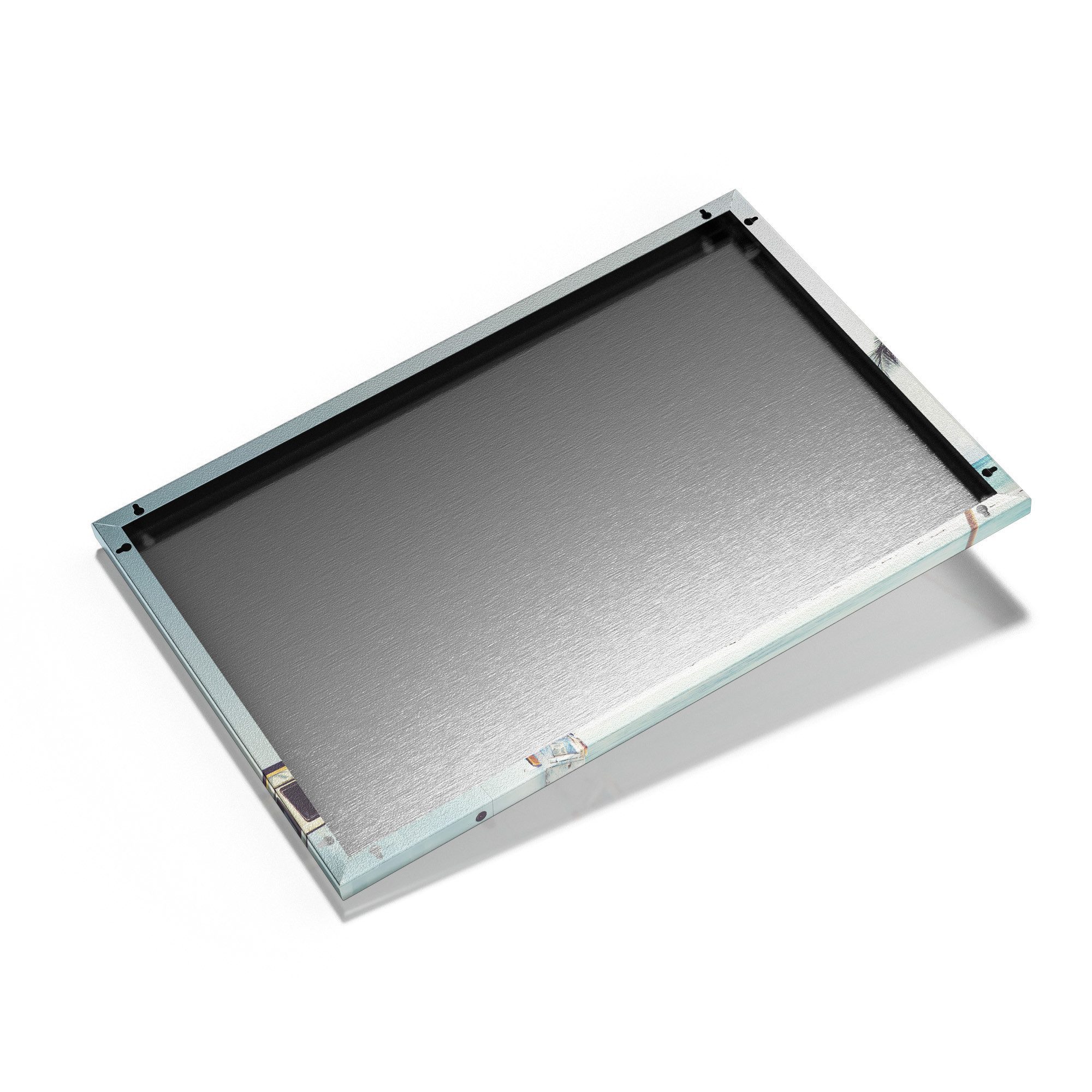 DEQORI Magnettafel 'Surfer-Bulli am Strand', Metall Whiteboard für alle Magnete, Magnetboard magnetisch