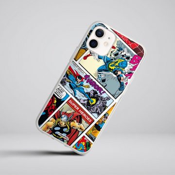 DeinDesign Handyhülle Marvel Retro Comic Blue, Apple iPhone 12 mini Silikon Hülle Bumper Case Handy Schutzhülle