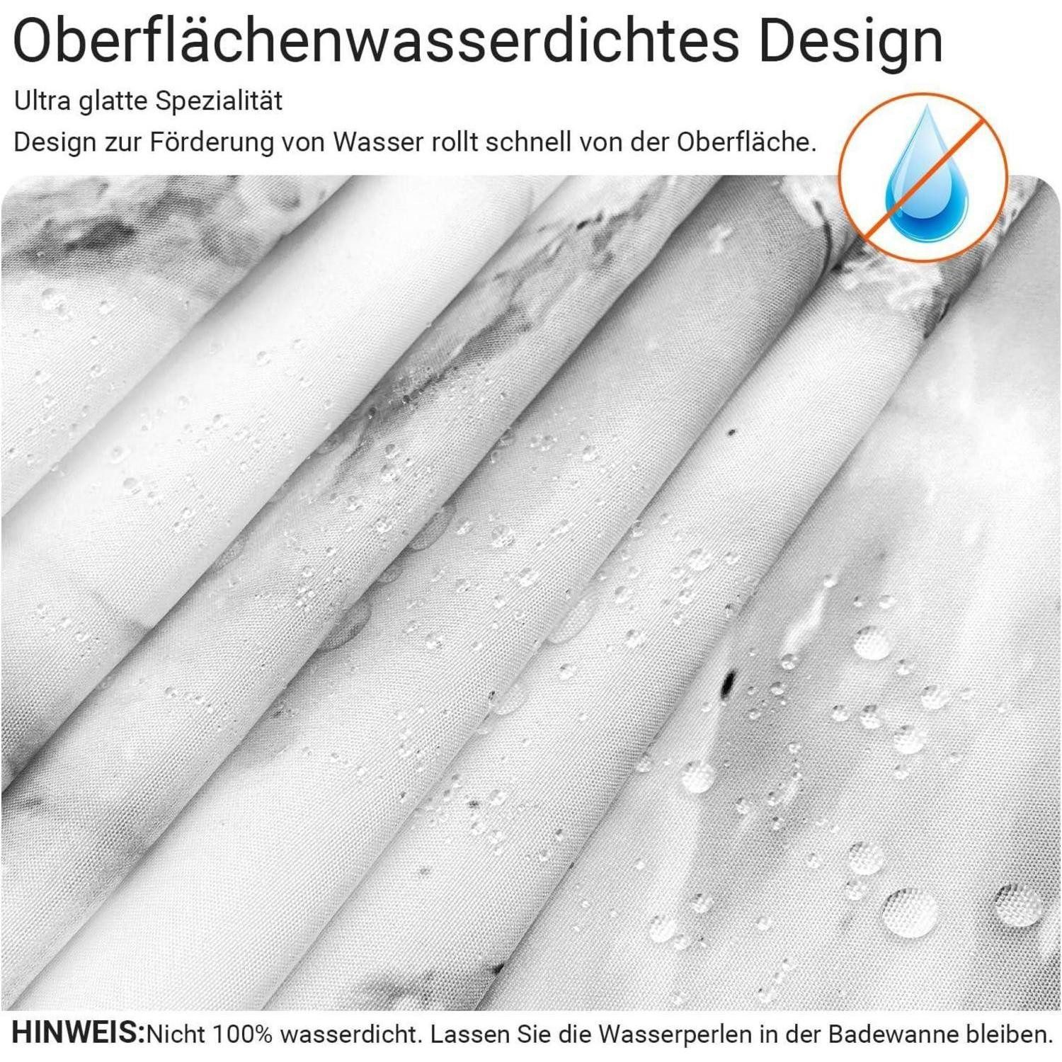 LuxusKollektion Duschvorhang Duschvorhang 240x180cm Marmor Antischimmel Textil Wasserabweisend