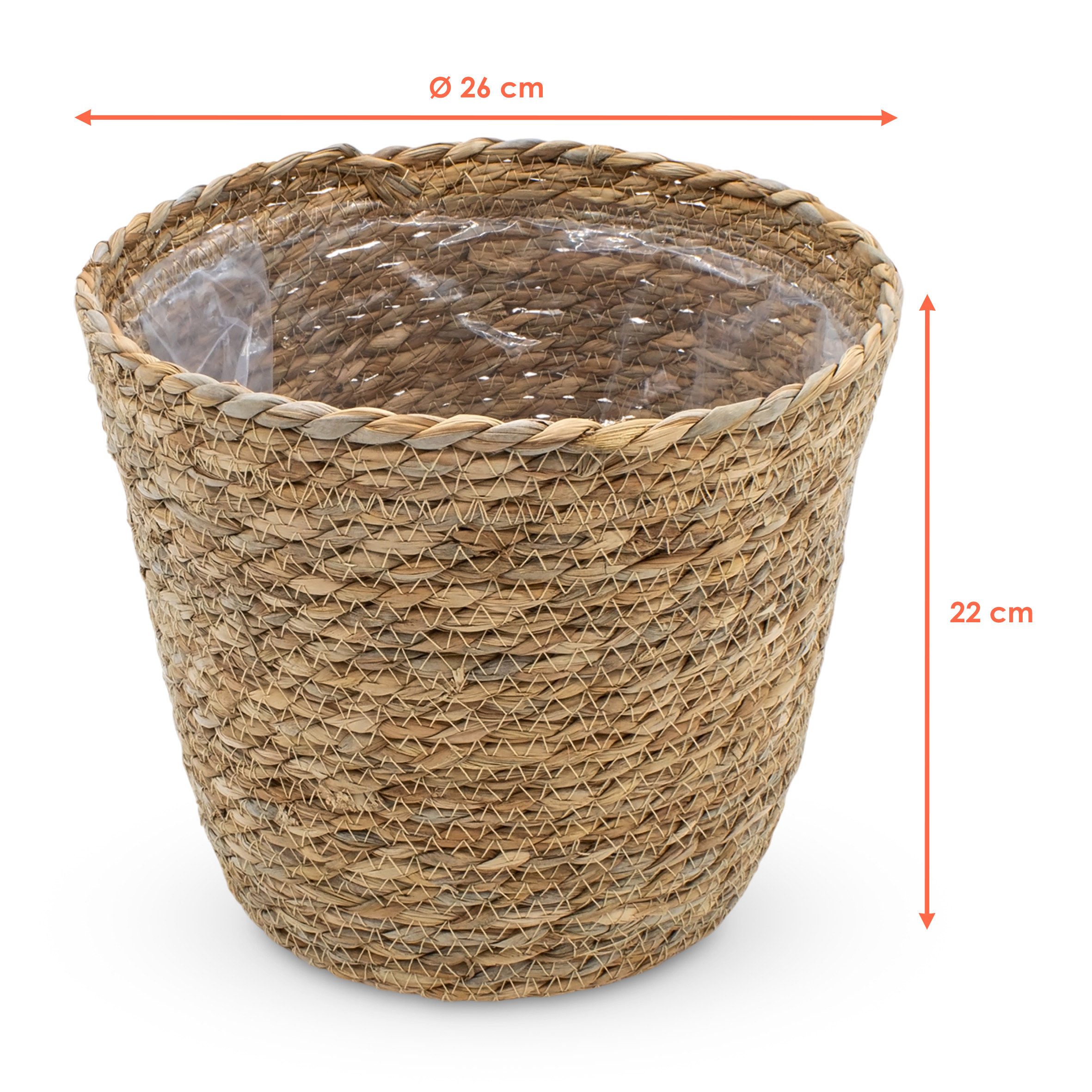 Spetebo Blumentopf Seegraf Pflanztopf natur mit günstig online kaufen