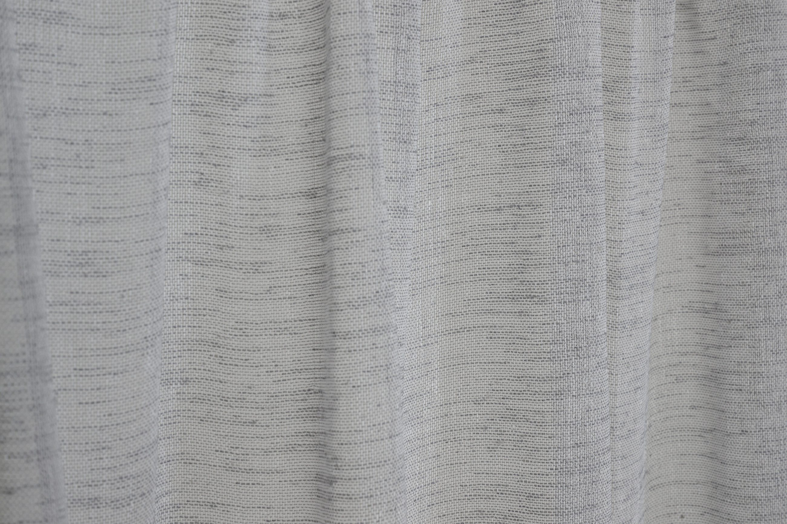 ELBERSDRUCKE Scheibengardine Bistrogardine mit Tunnel Liem grau 48 x 140 cm (1 St), Stangendurchzug, halbtransparent, Polyester, einfarbig, modern, Leinenlook, Sichtschutz