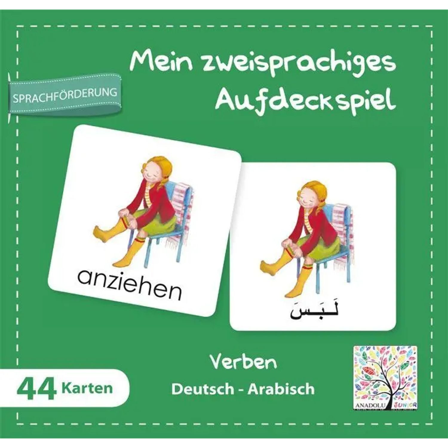 Schulbuchverlag Anadolu Spiel Mein zweisprachiges Aufdeckspiel, Verben Deutsch-Arabisch...