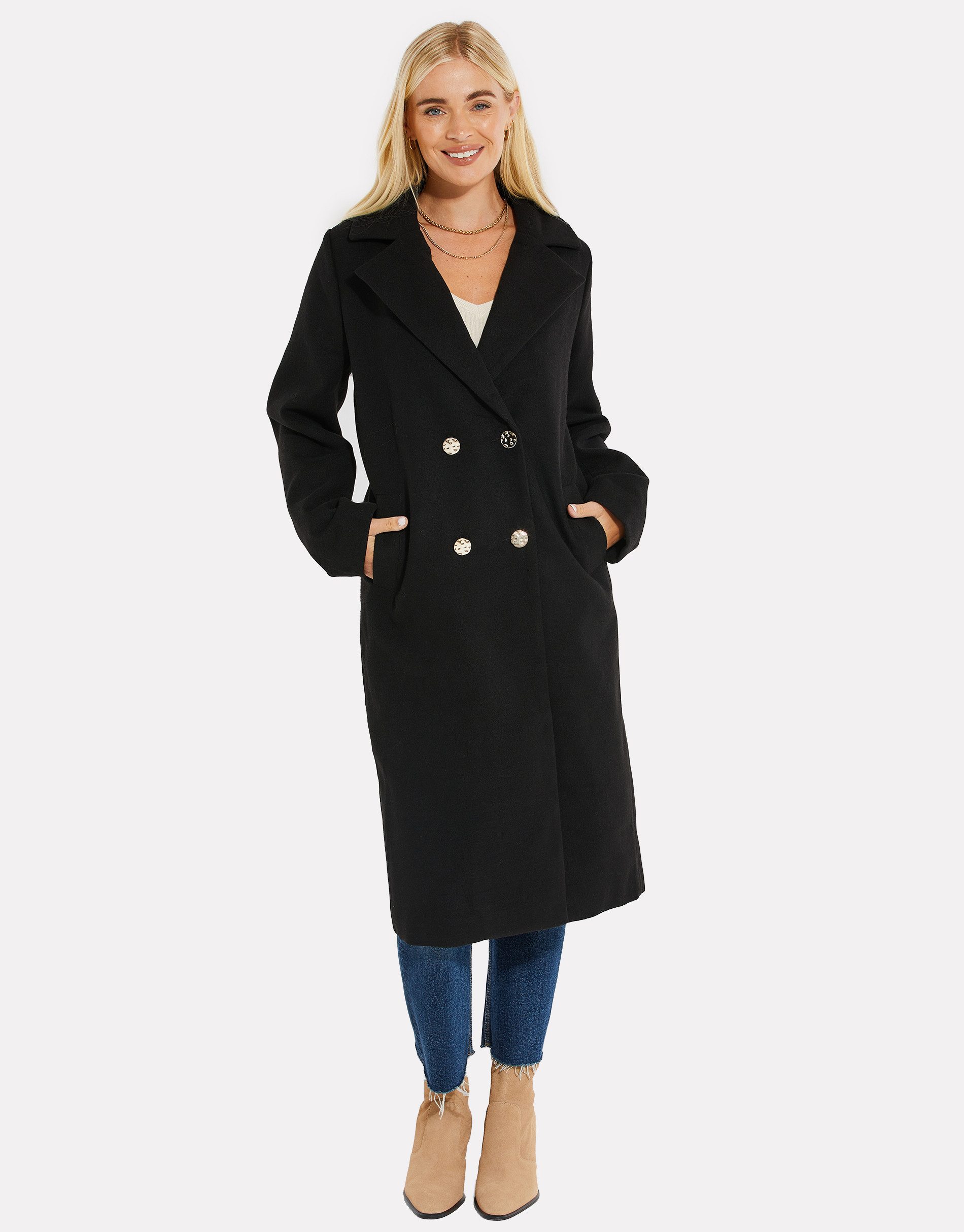 Threadbare Wintermantel THB Marley (1-tlg) im klassischen Zweireiher-Design günstig online kaufen